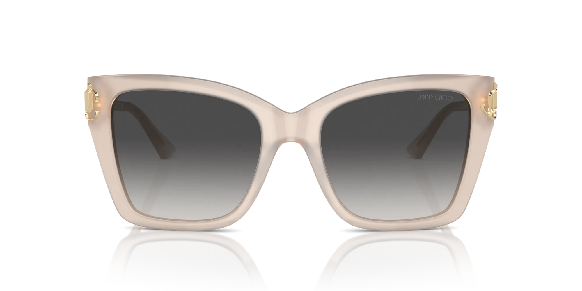 Jimmy Choo JC5012 50258G Occhiali da sole Acetato Beige Grigio Squadrata Normale Sfumato - immagine 4