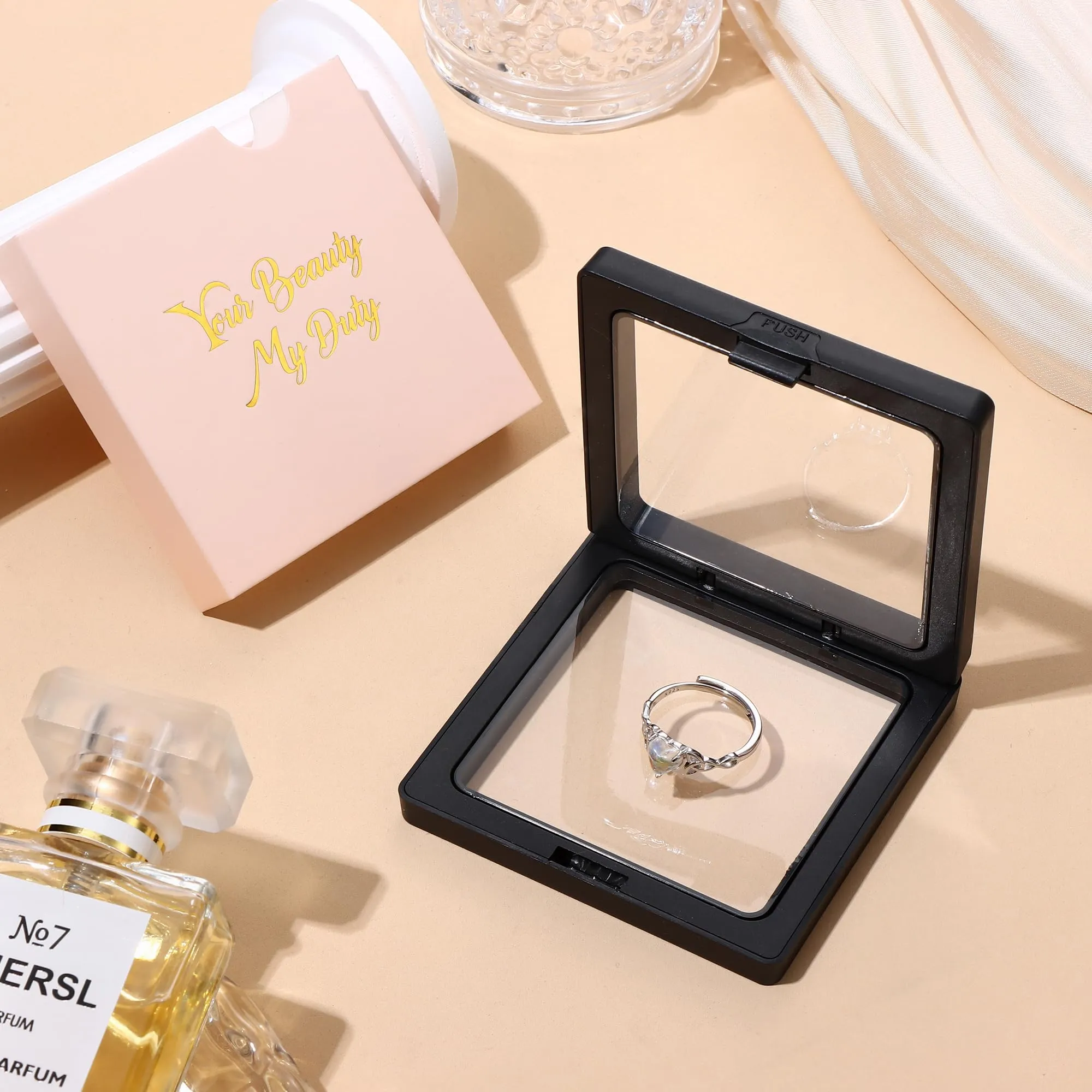 Milacolato Anello Argento 925 per Donna Ragazza Anelli Pietre di Luna Regolabile Aperte Anello CZ Triangolo Celtico Vintage, Anello Pietre Cuore Ovale Rotondo Gioielli per Lei anello-D - immagine 5