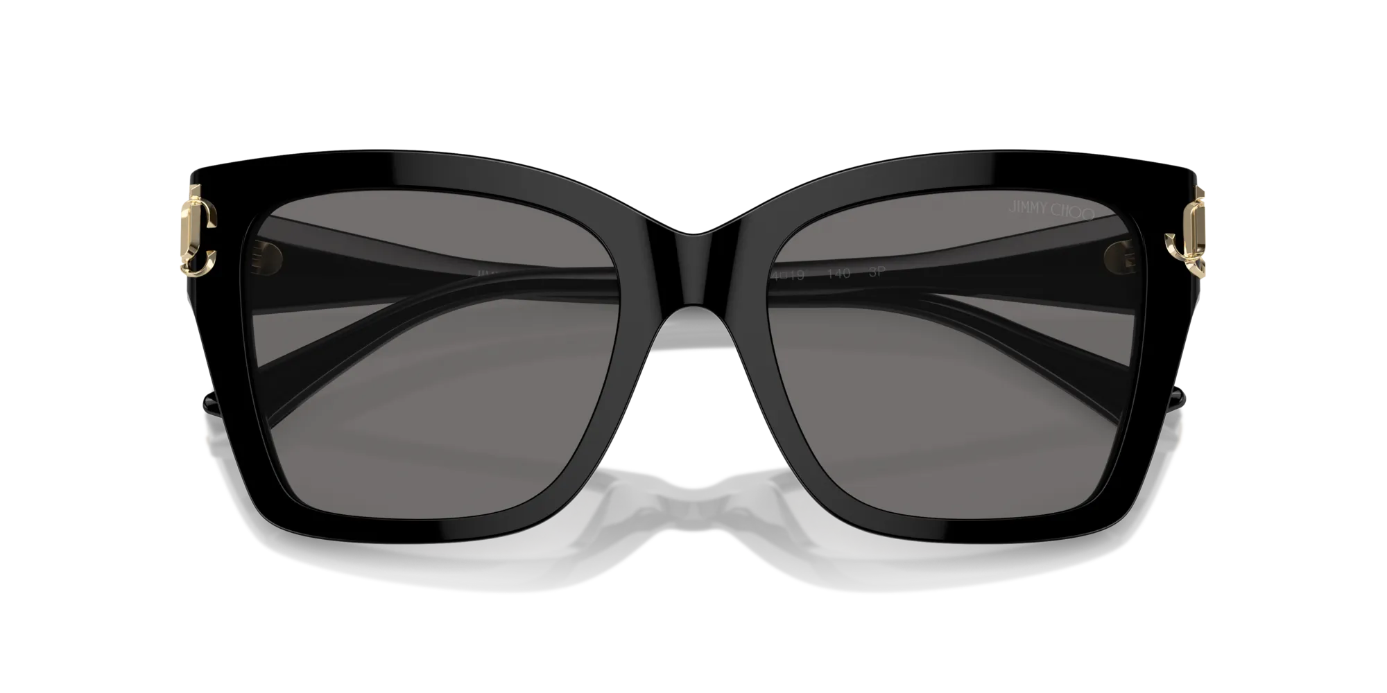Jimmy Choo JC5012 500081 Occhiali da sole Acetato Nero Grigio Squadrata Polarizzata - immagine 3
