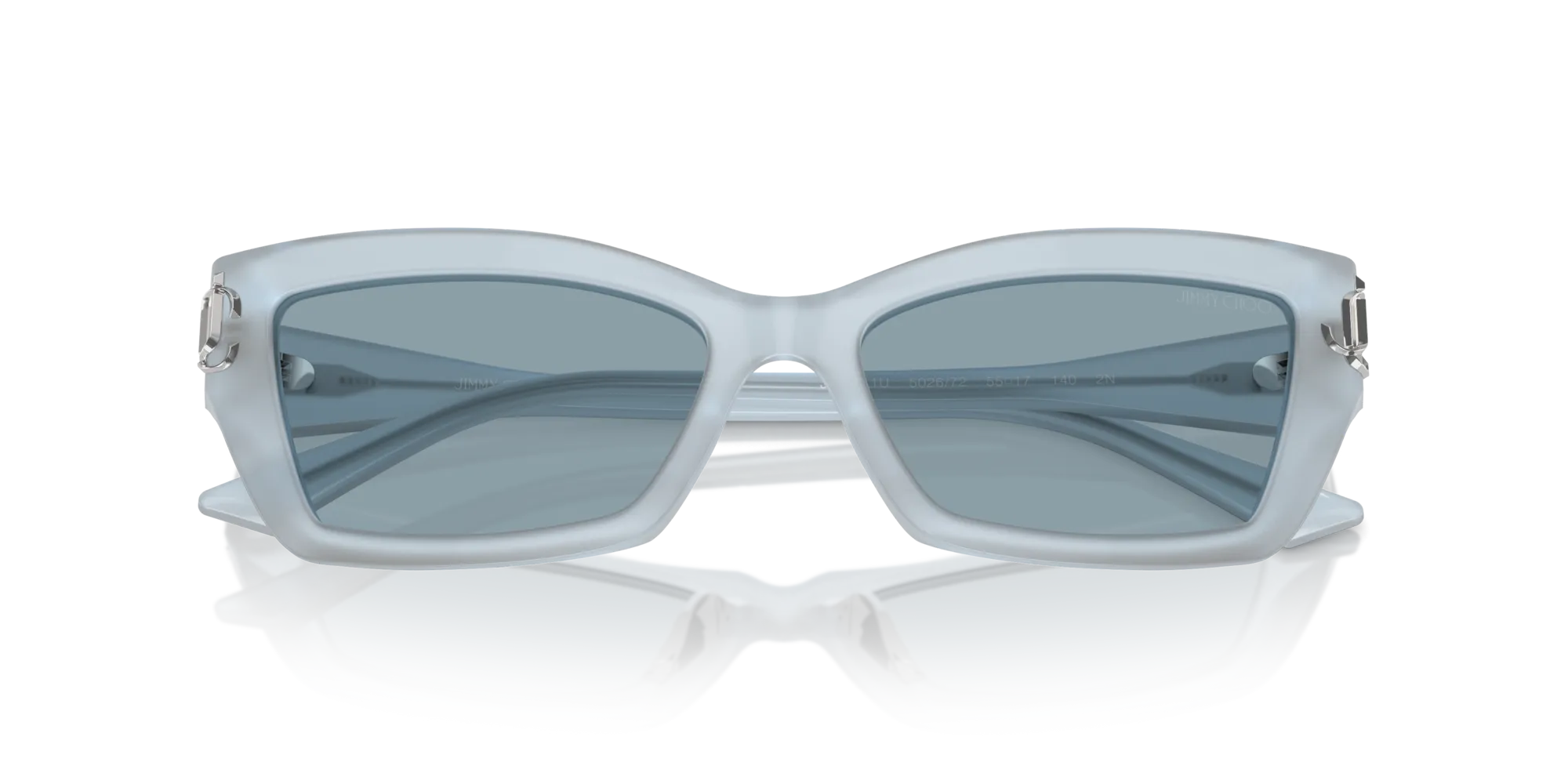 Jimmy Choo JC5011U 502672 Occhiali da sole Acetato Azzurro Azzurro Cat Eye Normale - immagine 3