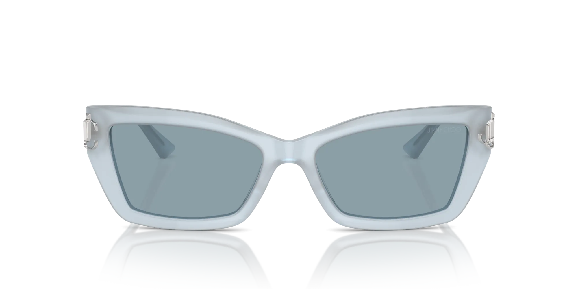 Jimmy Choo JC5011U 502672 Occhiali da sole Acetato Azzurro Azzurro Cat Eye Normale - immagine 4