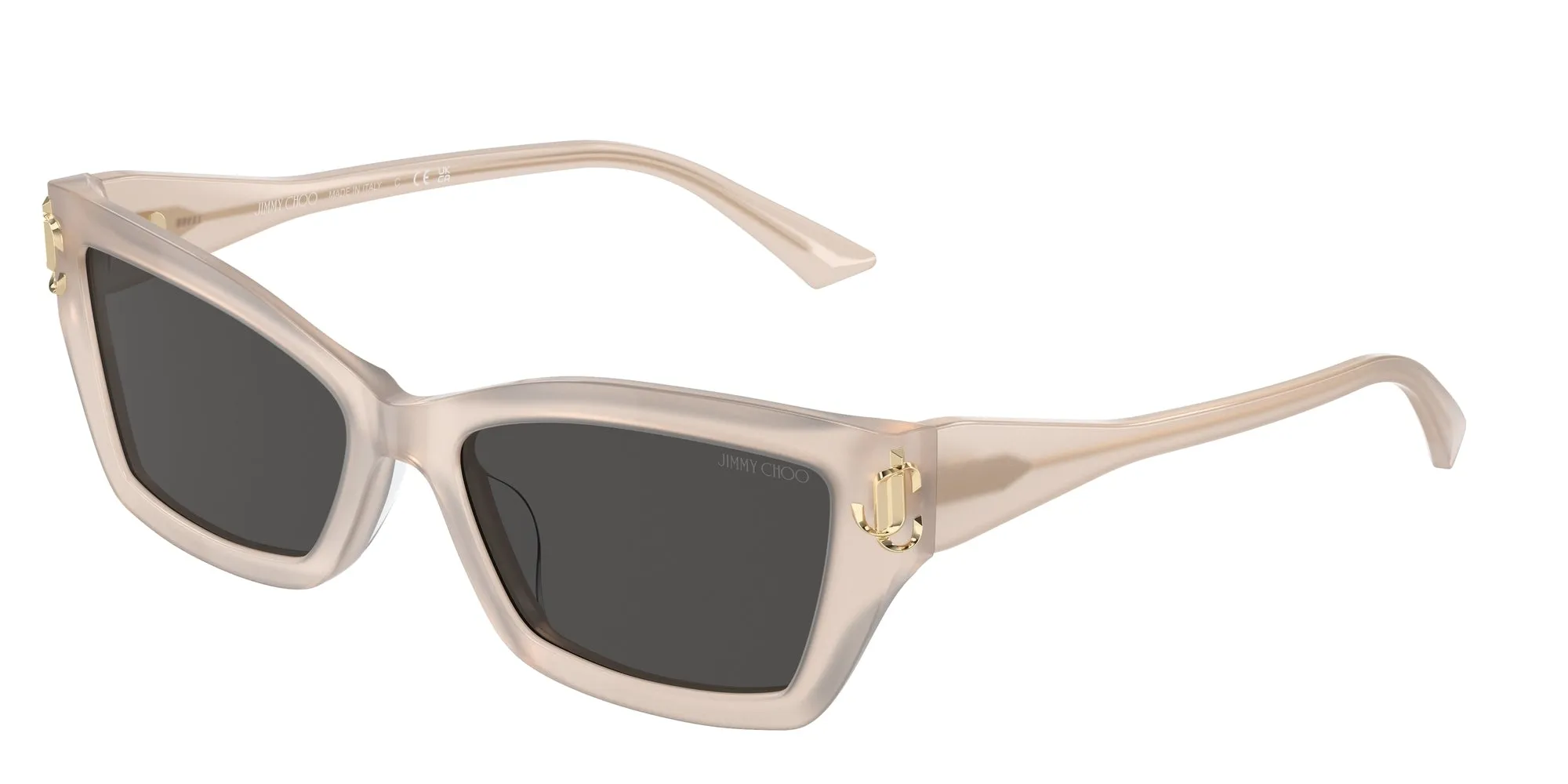 Jimmy Choo JC5011U 502587 Occhiali da sole Acetato Beige Grigio Cat Eye Normale - immagine 1