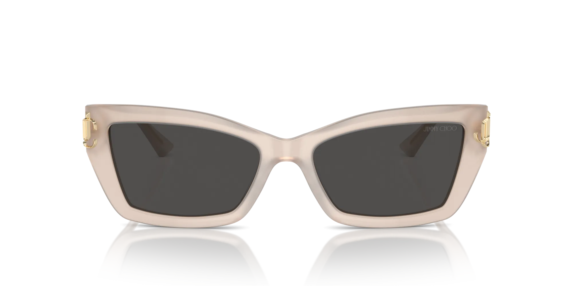 Jimmy Choo JC5011U 502587 Occhiali da sole Acetato Beige Grigio Cat Eye Normale - immagine 4