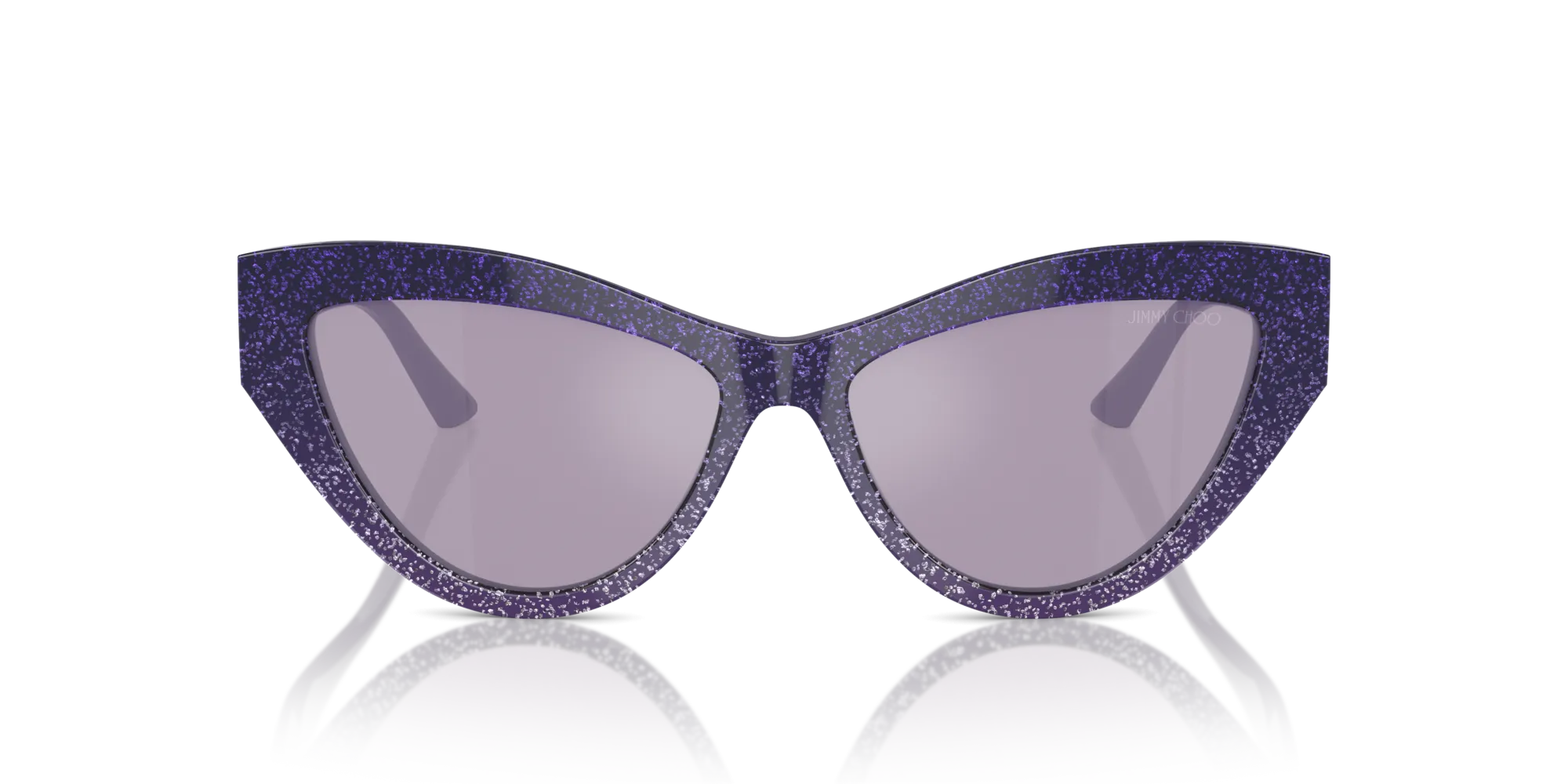 Jimmy Choo JC5004 50482S Occhiali da sole Acetato Viola Viola Cat Eye Normale Specchiato - immagine 3