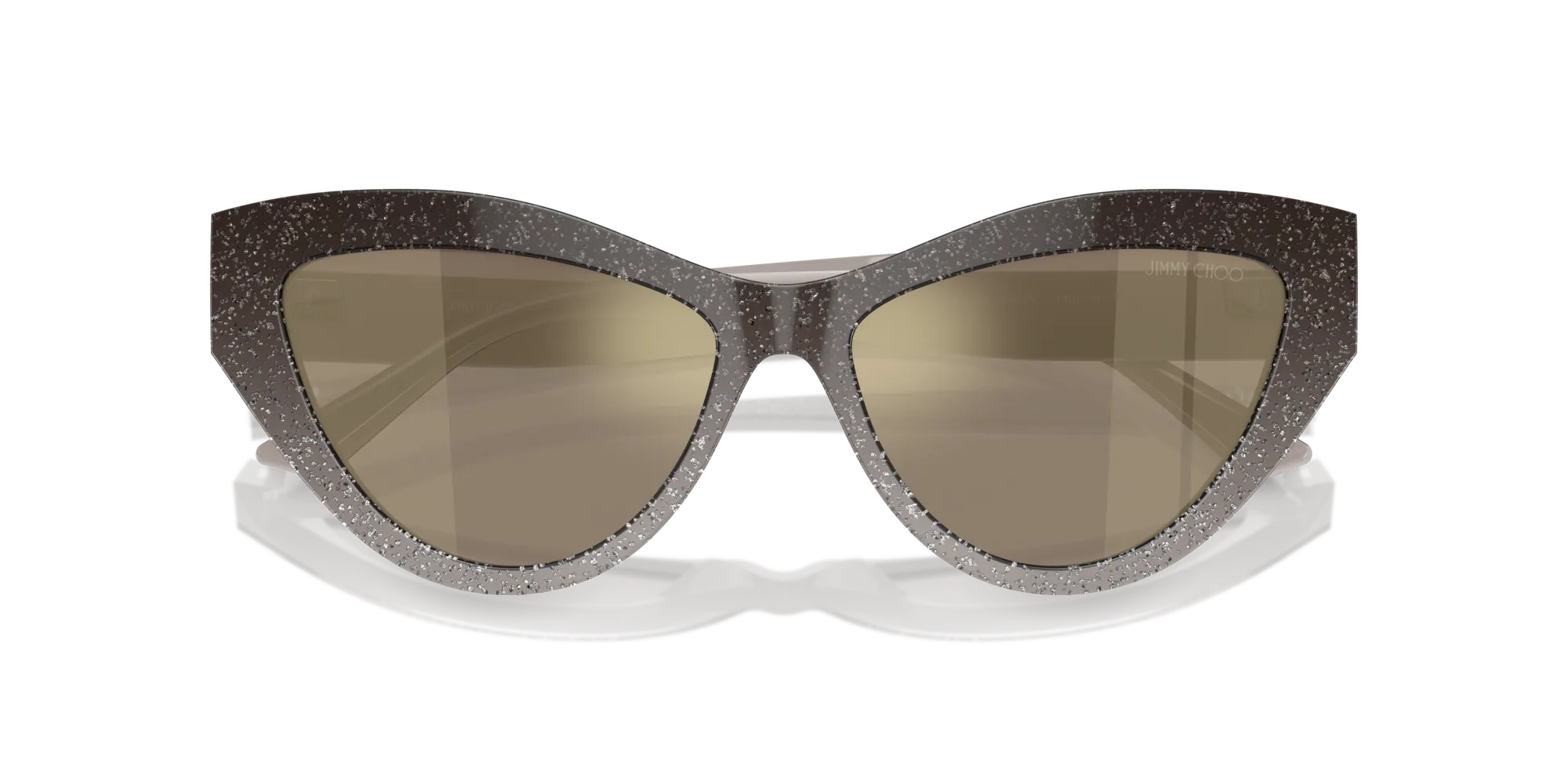 Jimmy Choo JC5004 50465A Occhiali da sole Acetato Grigio Marrone Cat Eye Normale Specchiato - immagine 2