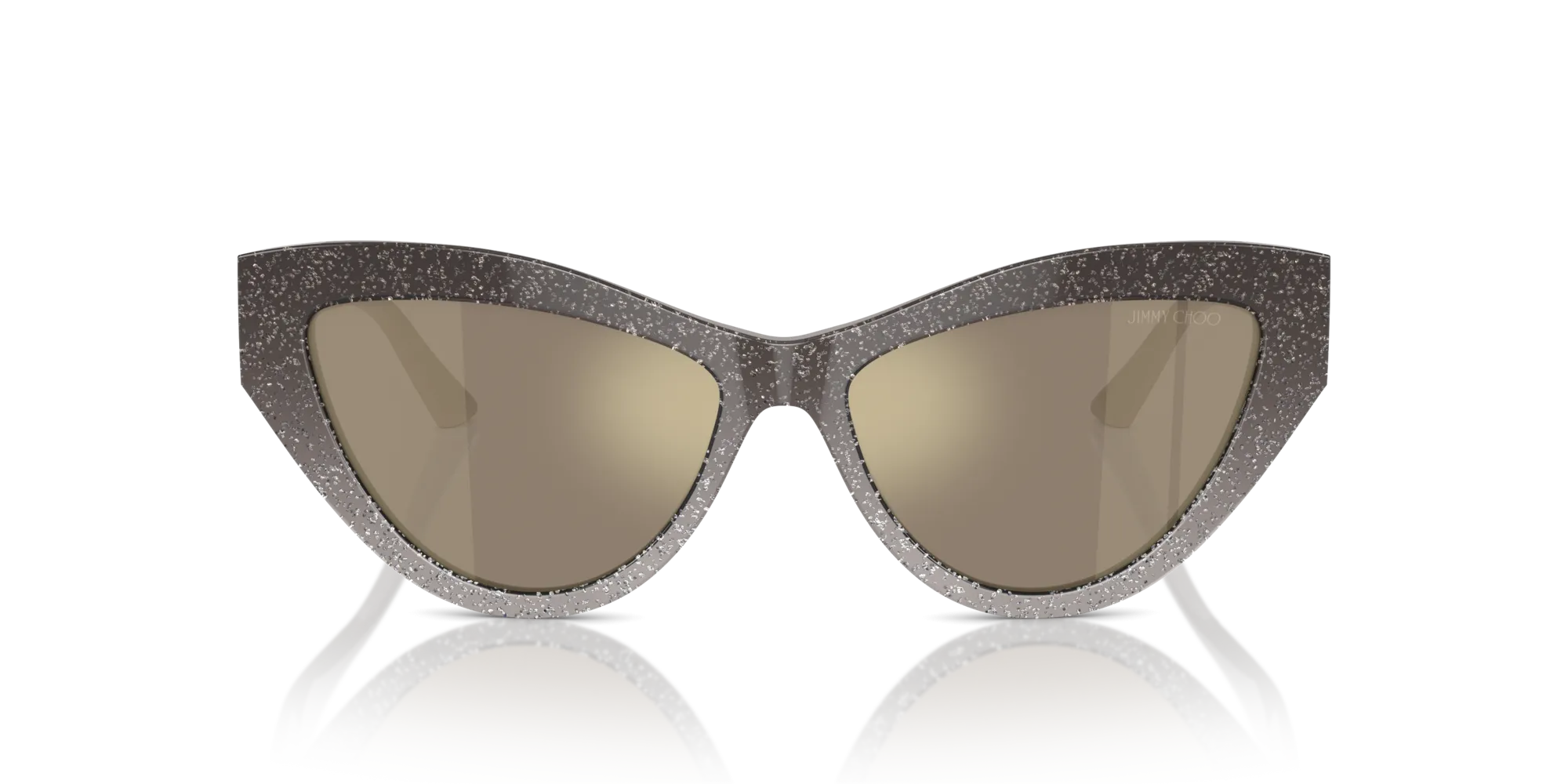 Jimmy Choo JC5004 50465A Occhiali da sole Acetato Grigio Marrone Cat Eye Normale Specchiato - immagine 3