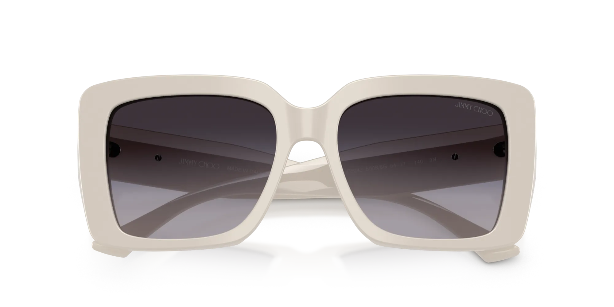 Jimmy Choo JC5042 50088G Occhiali da sole Acetato Bianco Squadrata Normale Sfumato - immagine 2