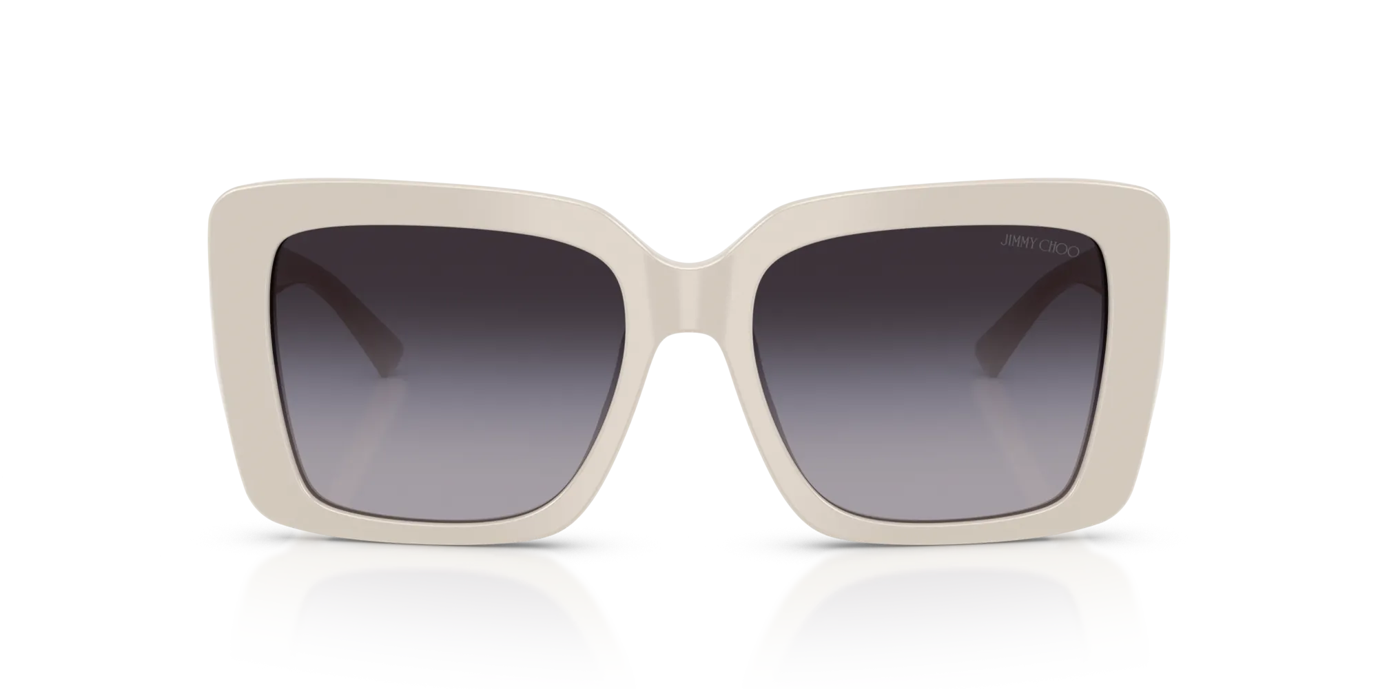 Jimmy Choo JC5042 50088G Occhiali da sole Acetato Bianco Squadrata Normale Sfumato - immagine 3