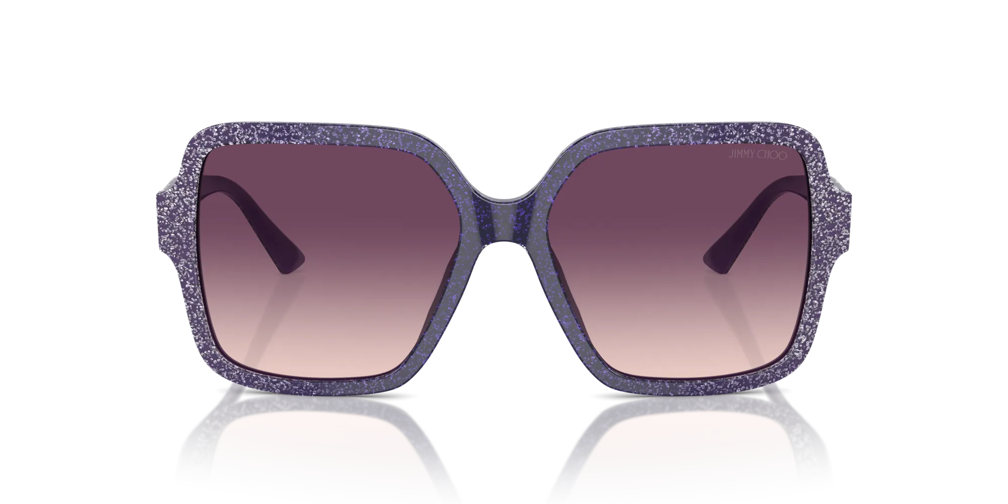 Jimmy Choo JC5005 50447W Occhiali da sole Acetato Viola Rosa Squadrata Normale Sfumato - immagine 3