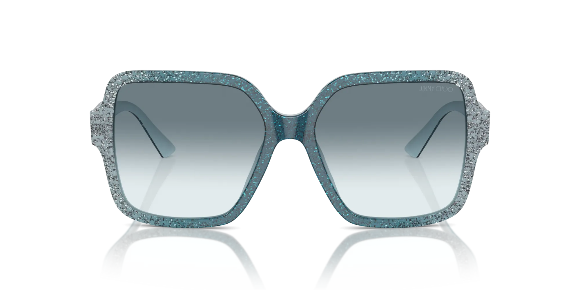 Jimmy Choo JC5005 504319 Occhiali da sole Acetato Blu Blu Squadrata Normale Sfumato - immagine 3