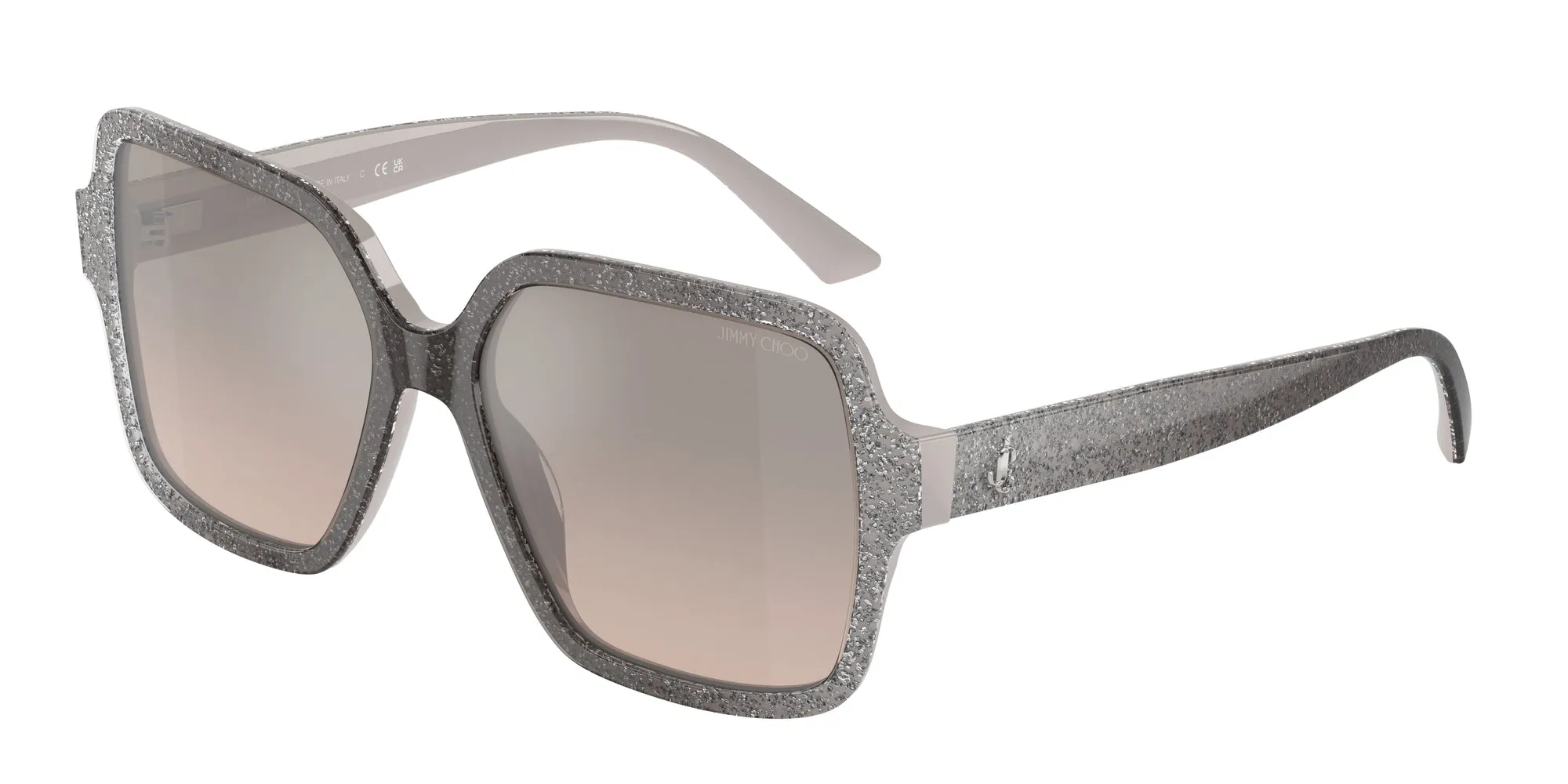 Jimmy Choo JC5005 50426I Occhiali da sole Acetato Marrone Marrone Squadrata Normale Sfumato - immagine 1