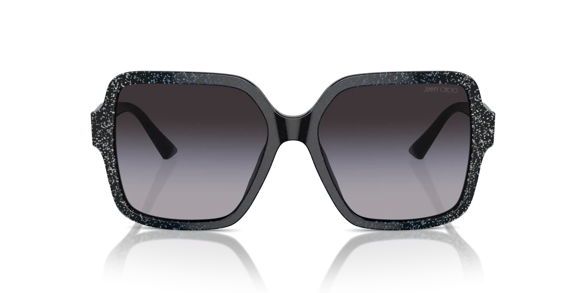 Jimmy Choo JC5005 50418G Occhiali da sole Acetato Nero Grigio Squadrata Normale Sfumato - immagine 3