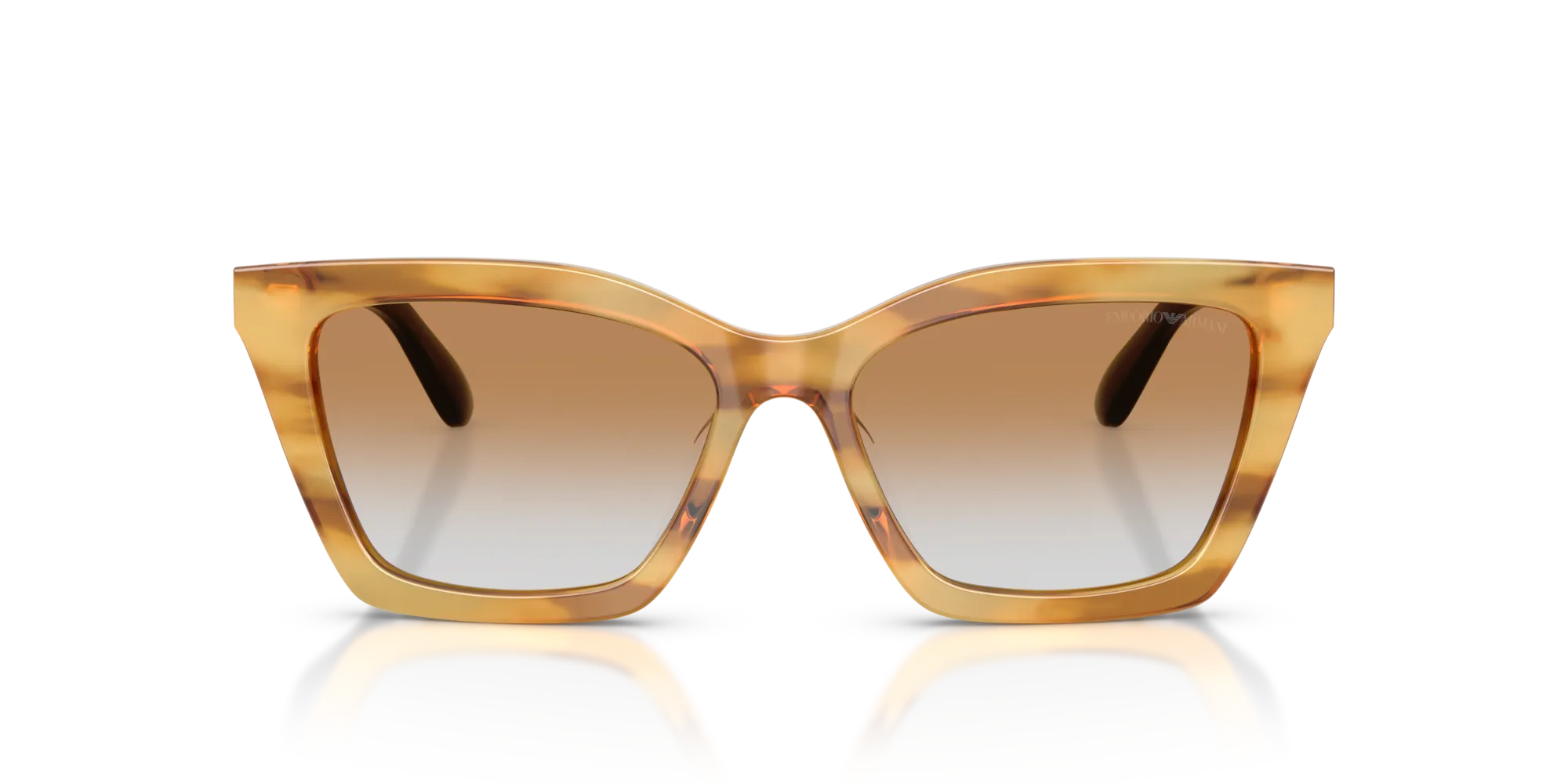 Emporio Armani EA4250U 62692Q Occhiali da sole Acetato Giallo Giallo Farfalla Normale Sfumato - immagine 3