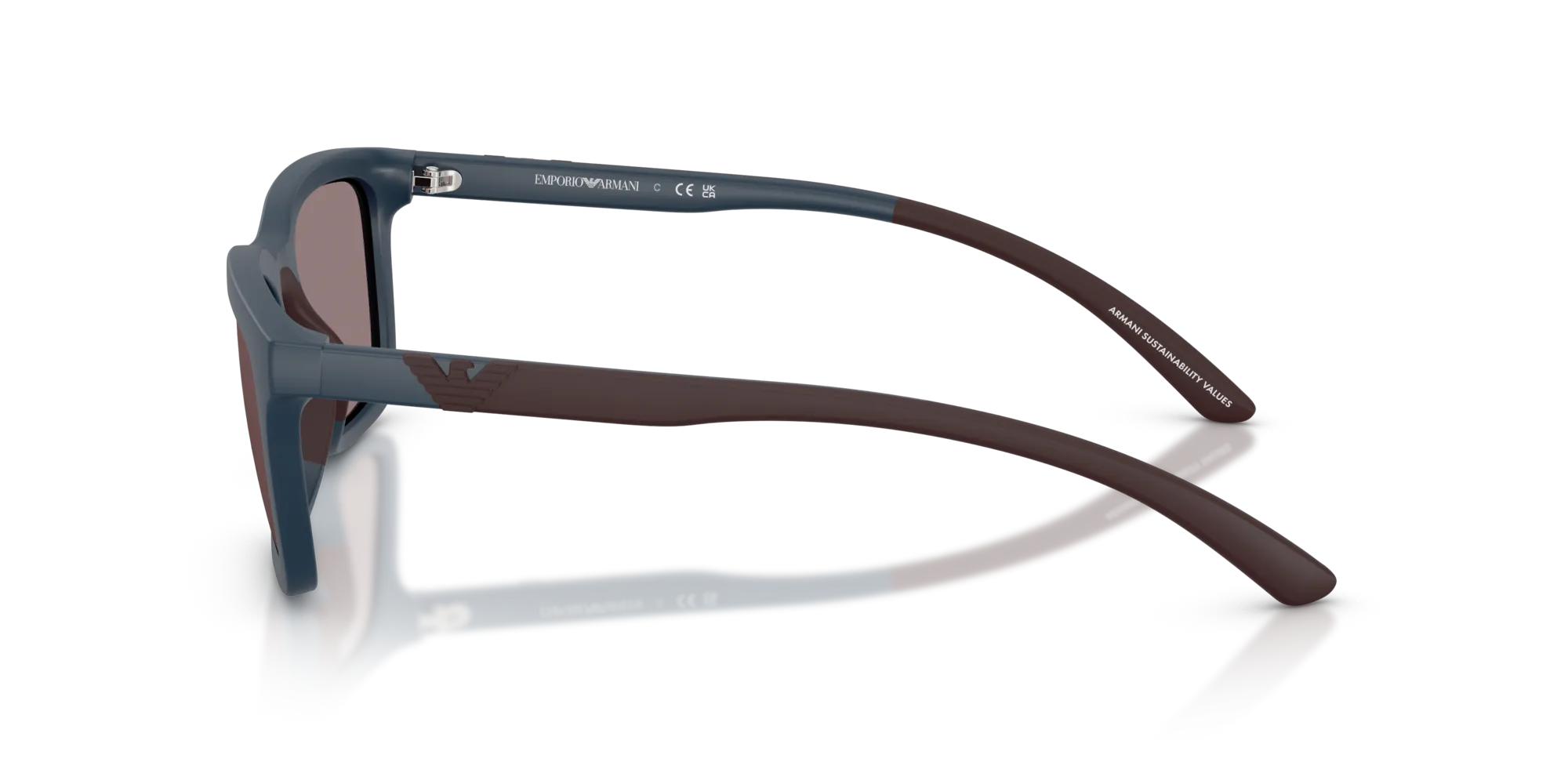 Emporio Armani EA4249U 62607N Occhiali da sole Iniettato Blu Squadrata Normale - immagine 4