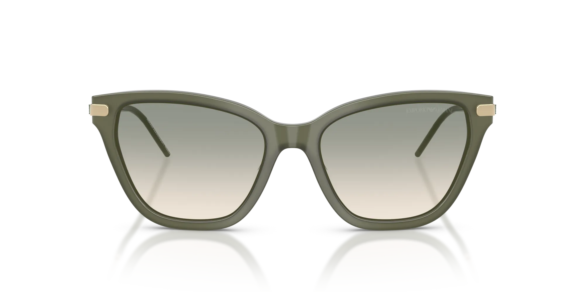 Emporio Armani EA4251 62642C Occhiali da sole Acetato Verde Marrone Cat Eye Normale Sfumato - immagine 3
