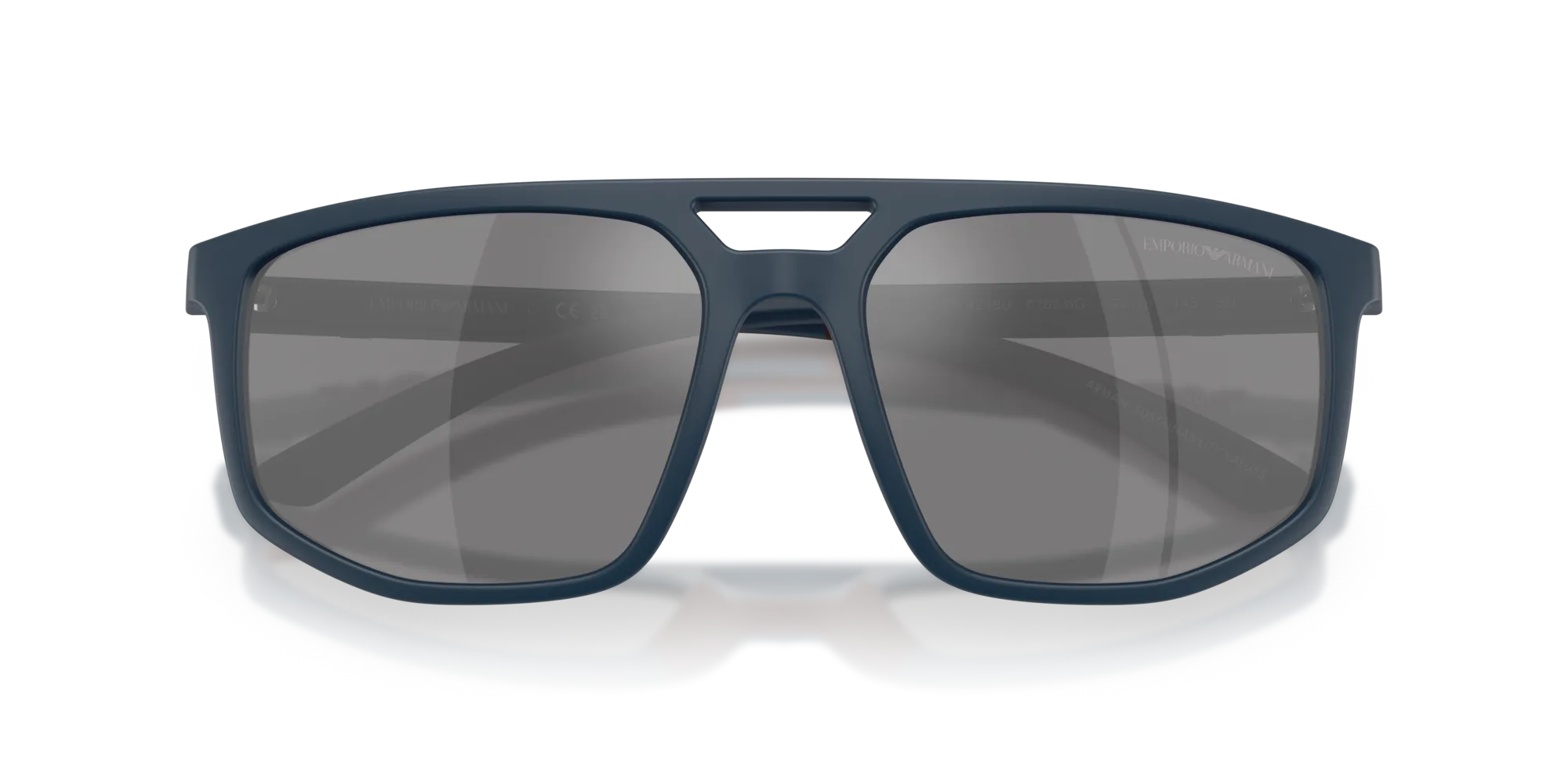 Emporio Armani EA4248U 62606G Occhiali da sole Iniettato Blu Grigio Pilot Specchiate - immagine 2