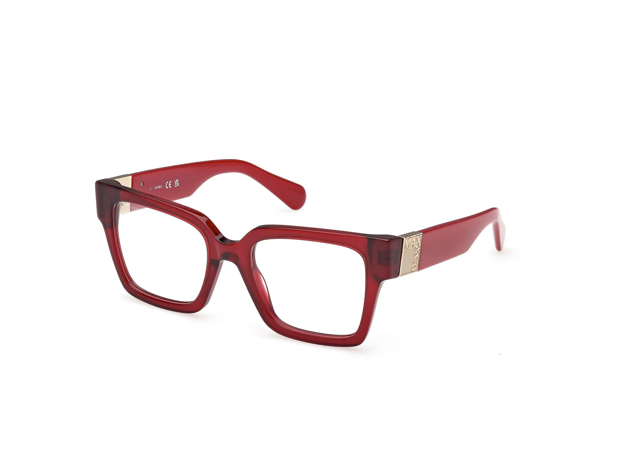 MAX&Co MO5175 66 Montature da vista Acetato Rosso Squadrata Normale - immagine 1