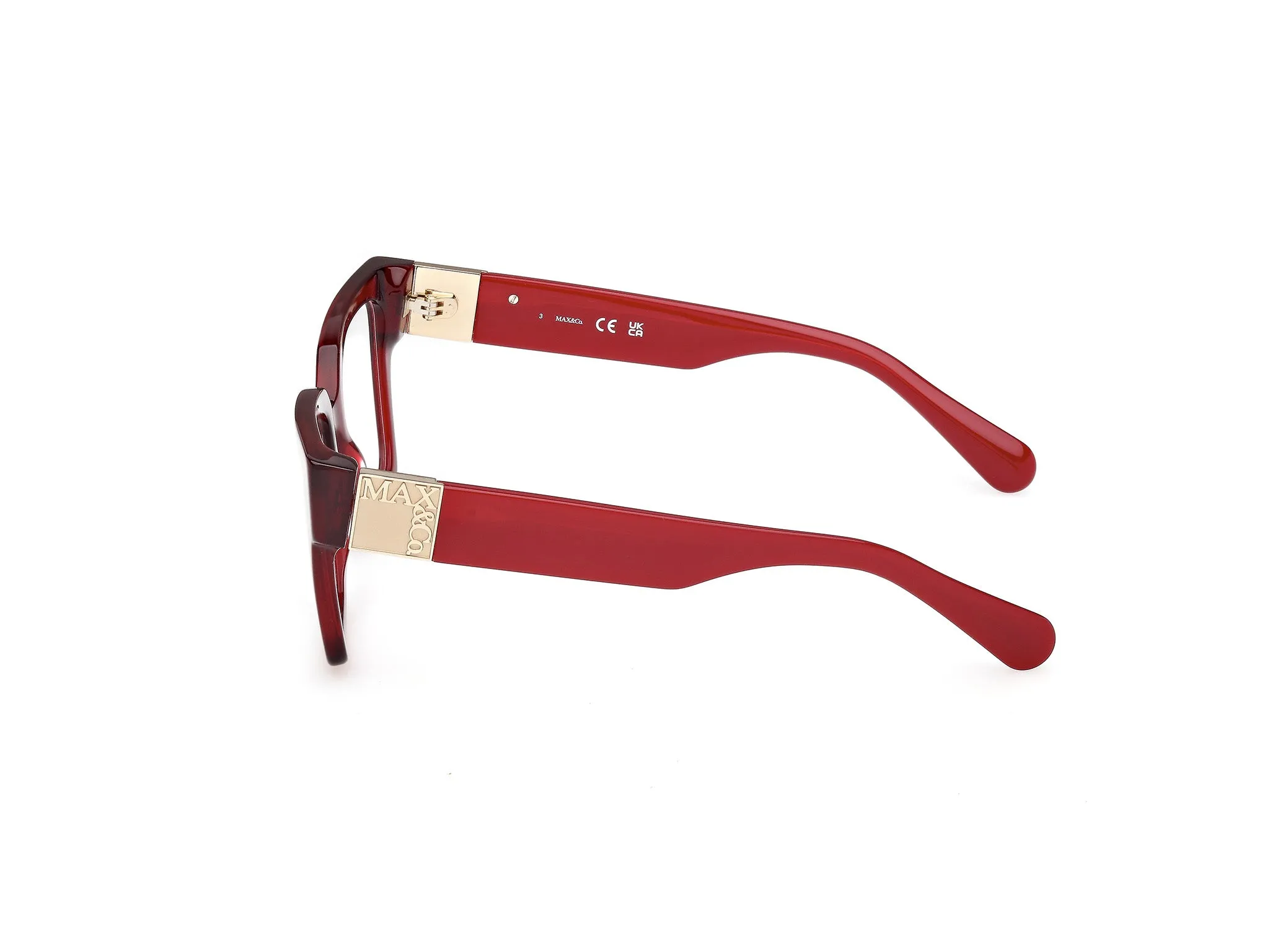 MAX&Co MO5175 66 Montature da vista Acetato Rosso Squadrata Normale - immagine 3