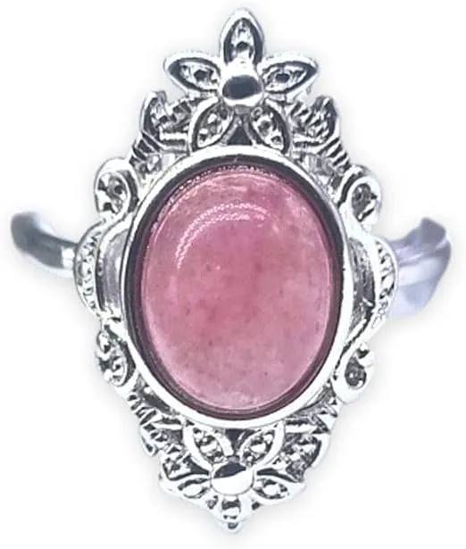 TENET - Anello Regolabile in Bronzo con pietra dura (QUARZO CILIEGIA VINTAGE) - immagine 3