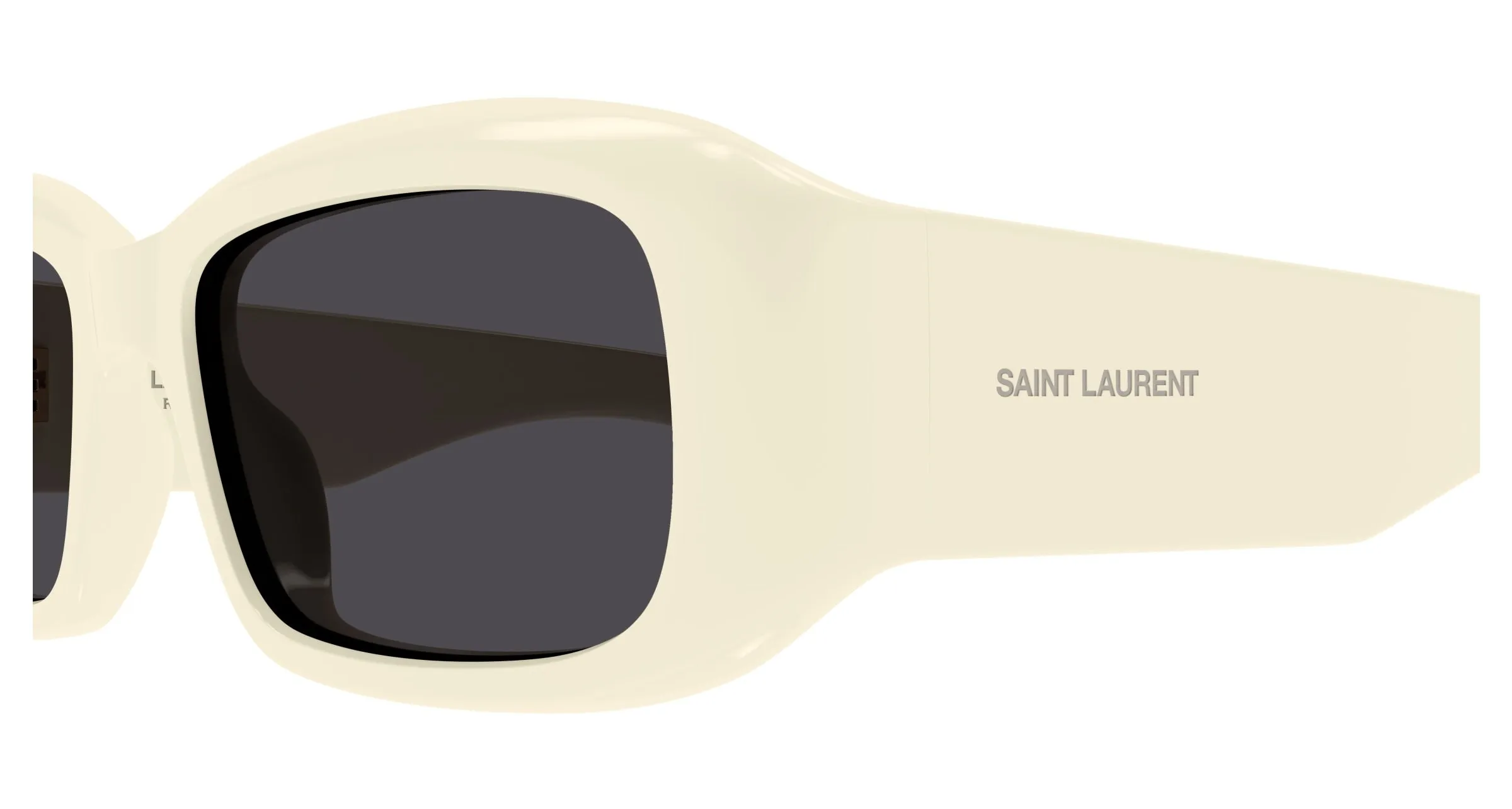 SAINT LAURENT SL 809 005 Occhiali da sole Acetato Avorio Nero Squadrata - immagine 3