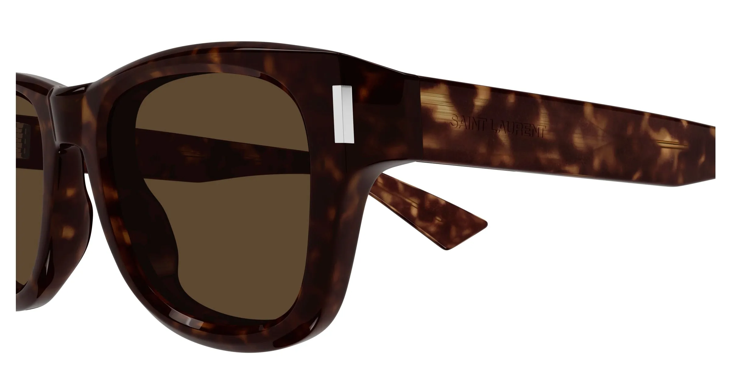 SAINT LAURENT SL 801 002 Occhiali da sole Acetato Havana Marrone Rotonda - immagine 3
