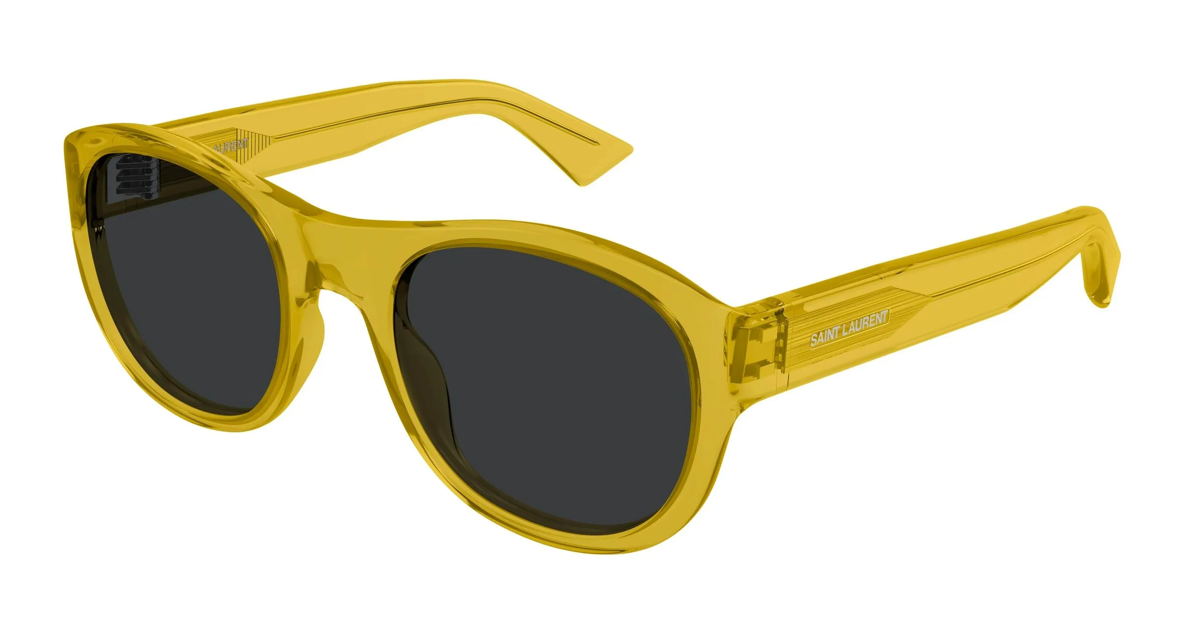 SAINT LAURENT SL 798 MAXIME 005 Occhiali da sole Acetato Giallo Nero Rotonda - immagine 1