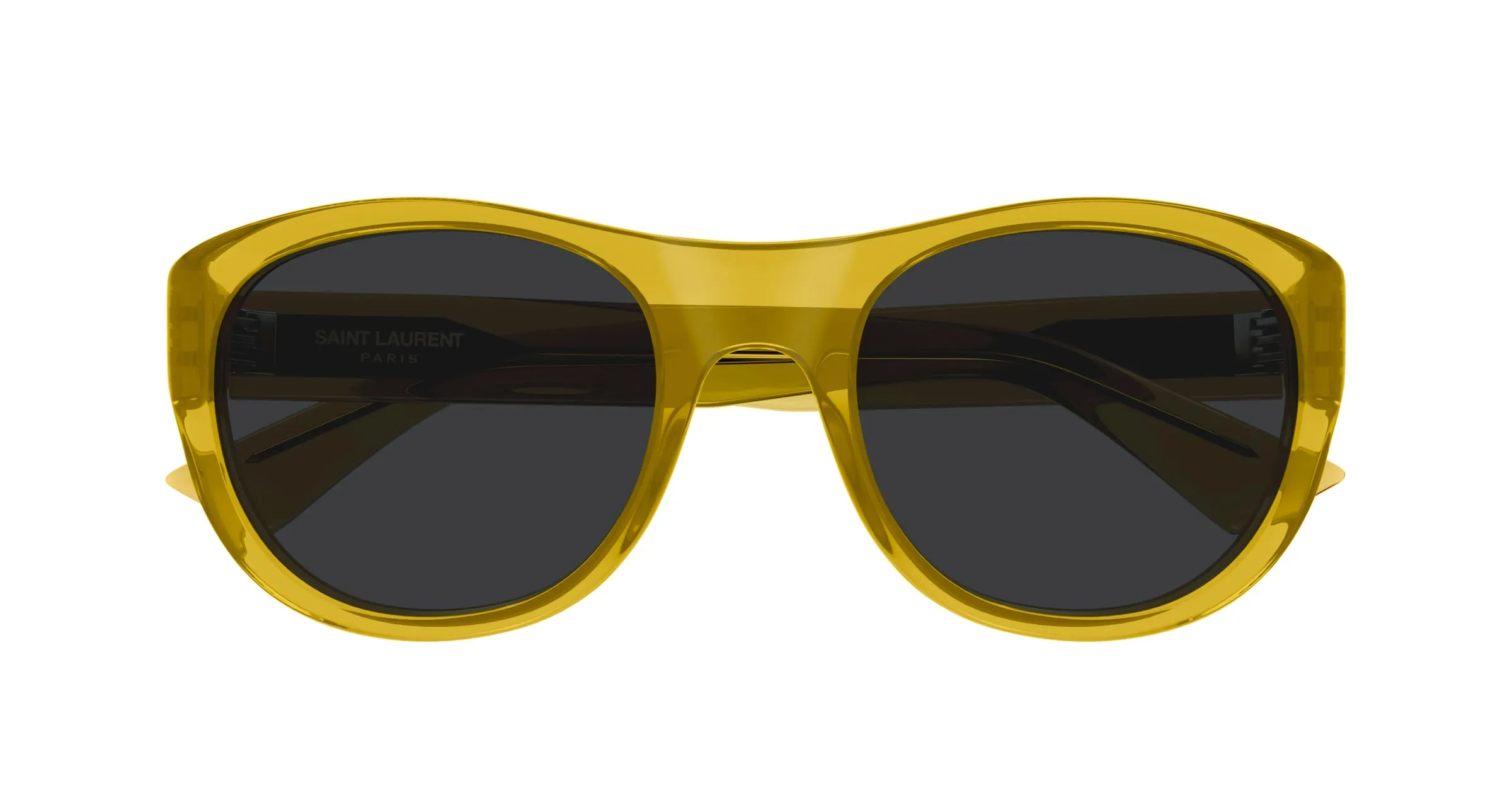 SAINT LAURENT SL 798 MAXIME 005 Occhiali da sole Acetato Giallo Nero Rotonda - immagine 2