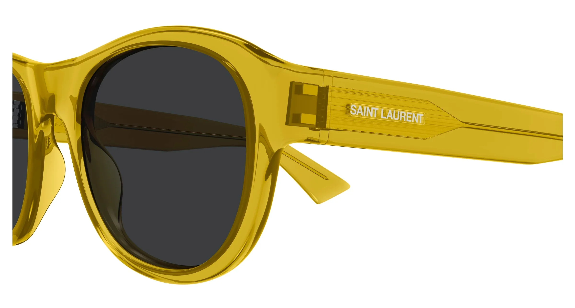 SAINT LAURENT SL 798 MAXIME 005 Occhiali da sole Acetato Giallo Nero Rotonda - immagine 3
