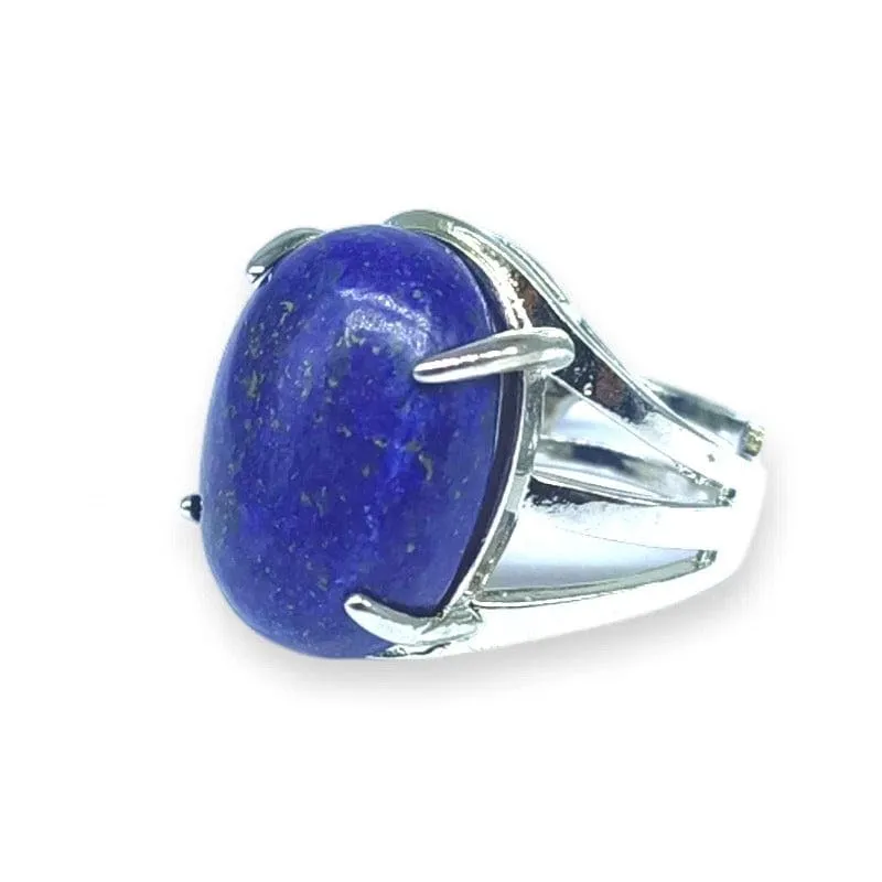 TENET - Anello Regolabile in Bronzo con pietra dura (LAPISLAZZULI) - immagine 1