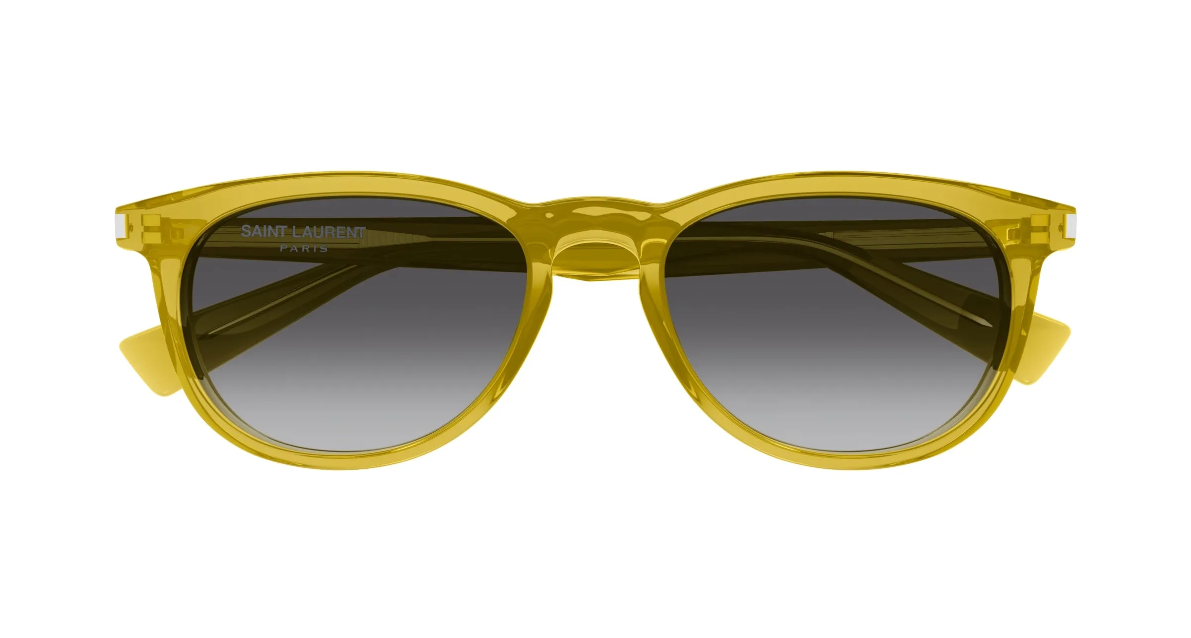 SAINT LAURENT SL 797 005 Occhiali da sole Acetato Giallo Fumo Rotonda - immagine 2