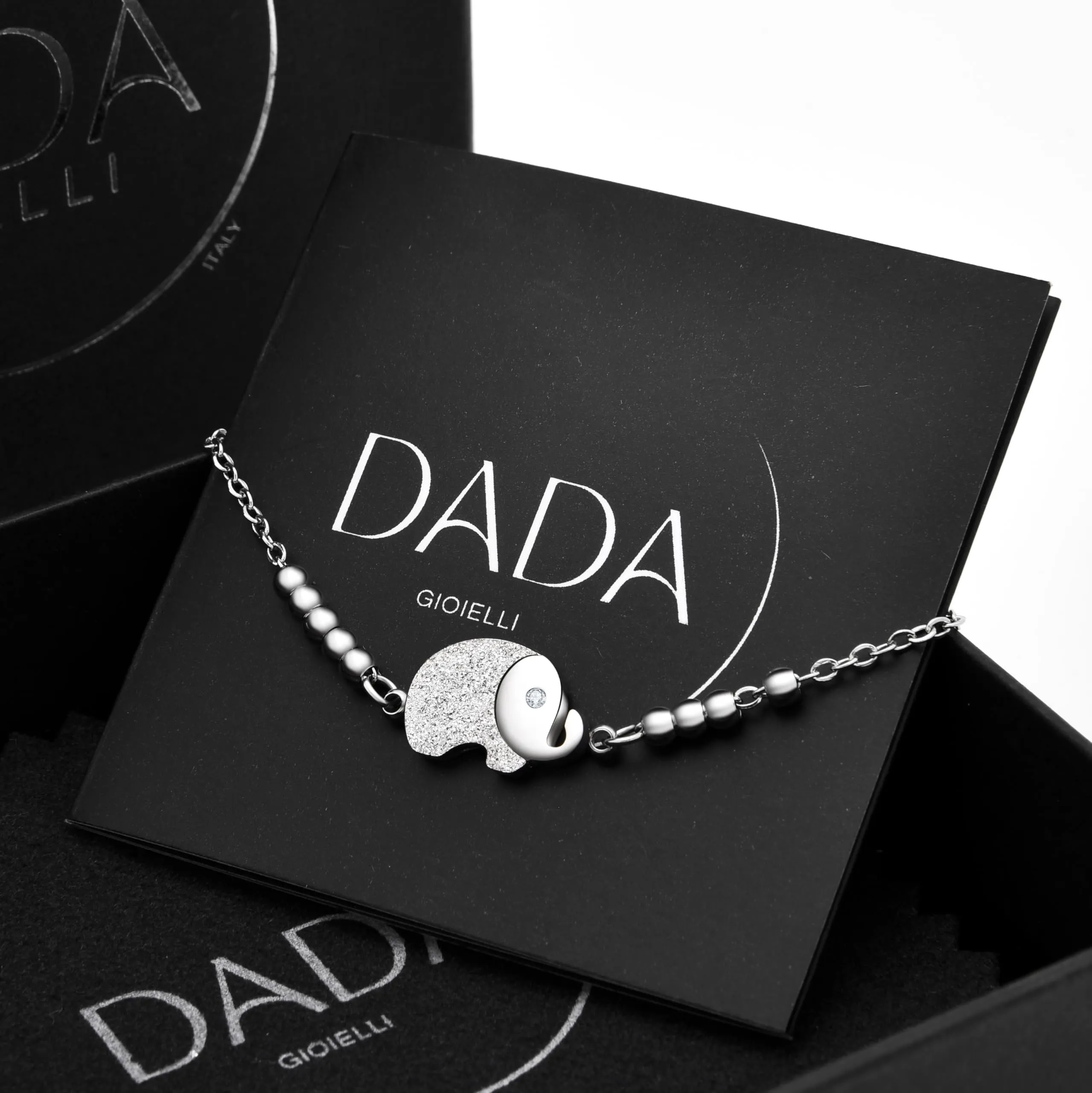 Dada Gioielli - Bracciale Donna Quadrifoglio Coccinella Elefantino Portafortuna Acciaio (Elefante) - immagine 5