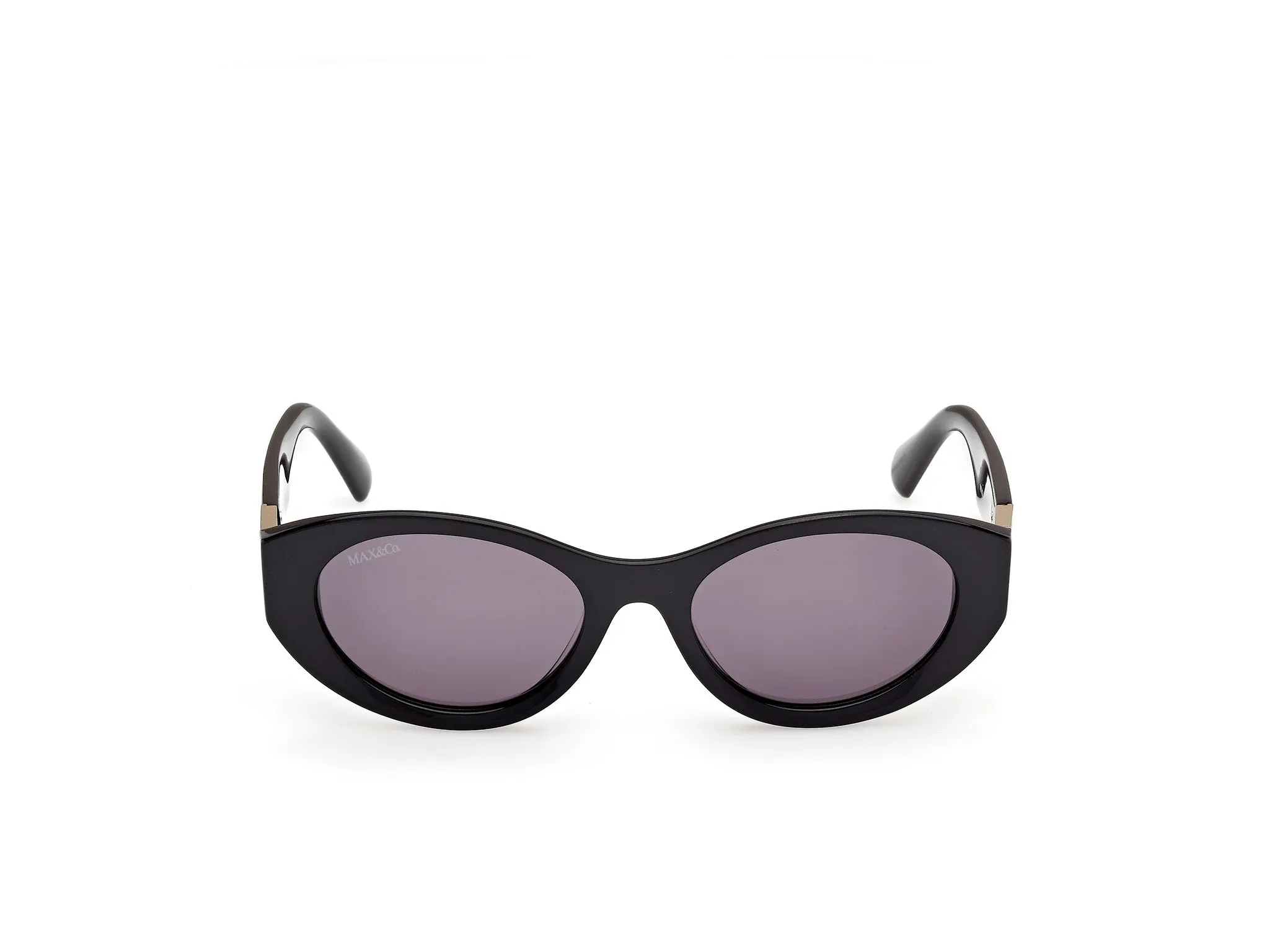 MAX&Co MO0123 01A Occhiali da sole Acetato Nero Fumo Rotonda Normale - immagine 2