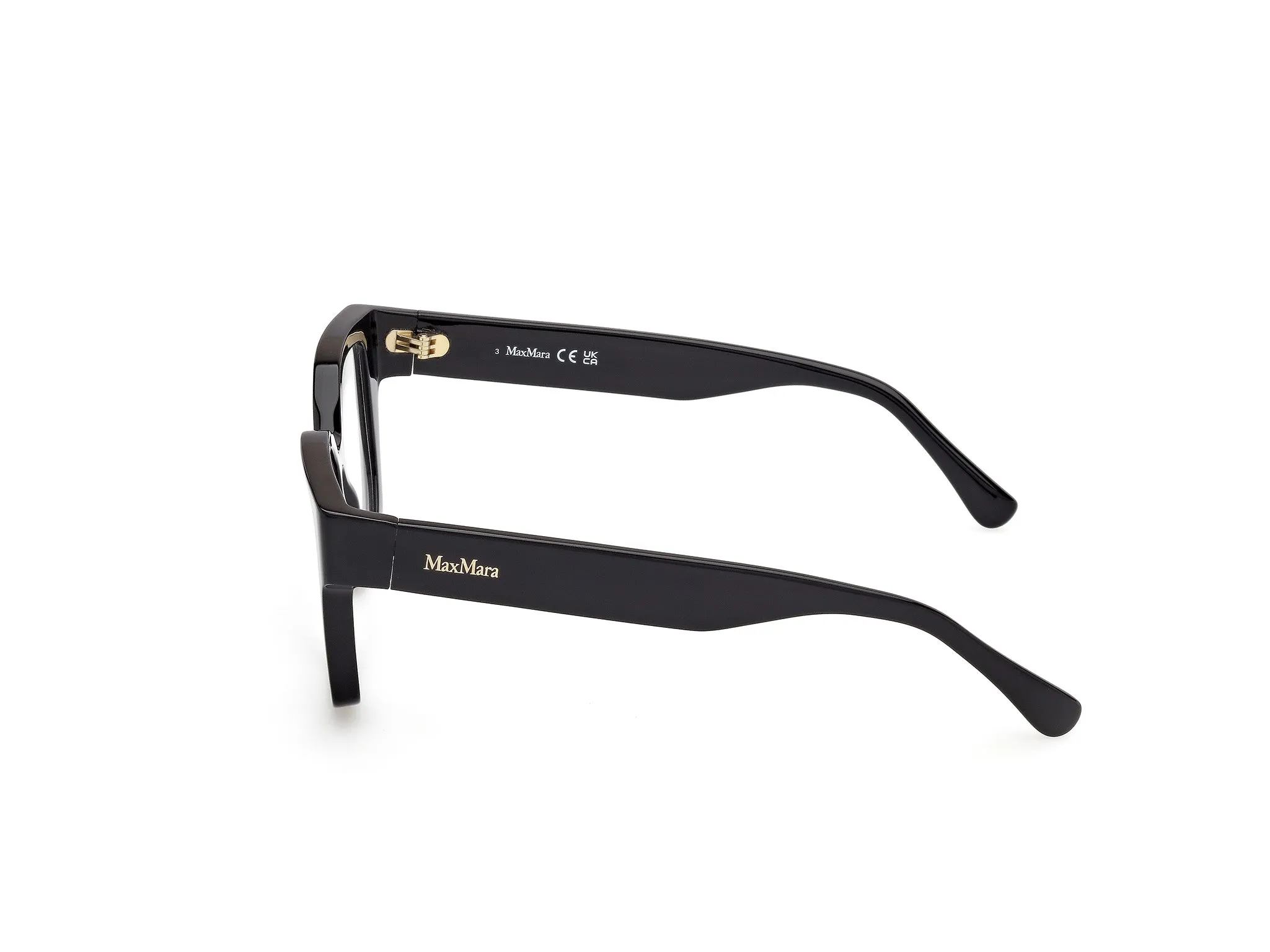 Max Mara MM5184 1 Montature da vista Acetato Nero Geometrica Normale - immagine 3
