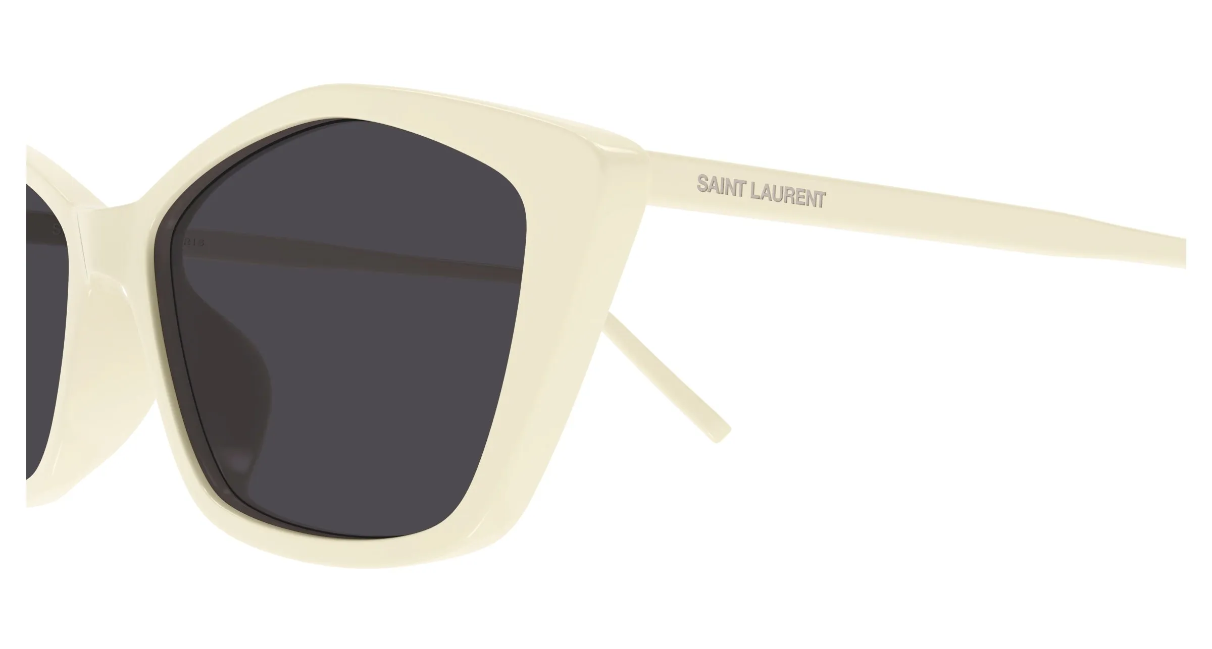 SAINT LAURENT SL 775 005 Occhiali da sole Acetato Avorio Nero Cat Eye - immagine 3