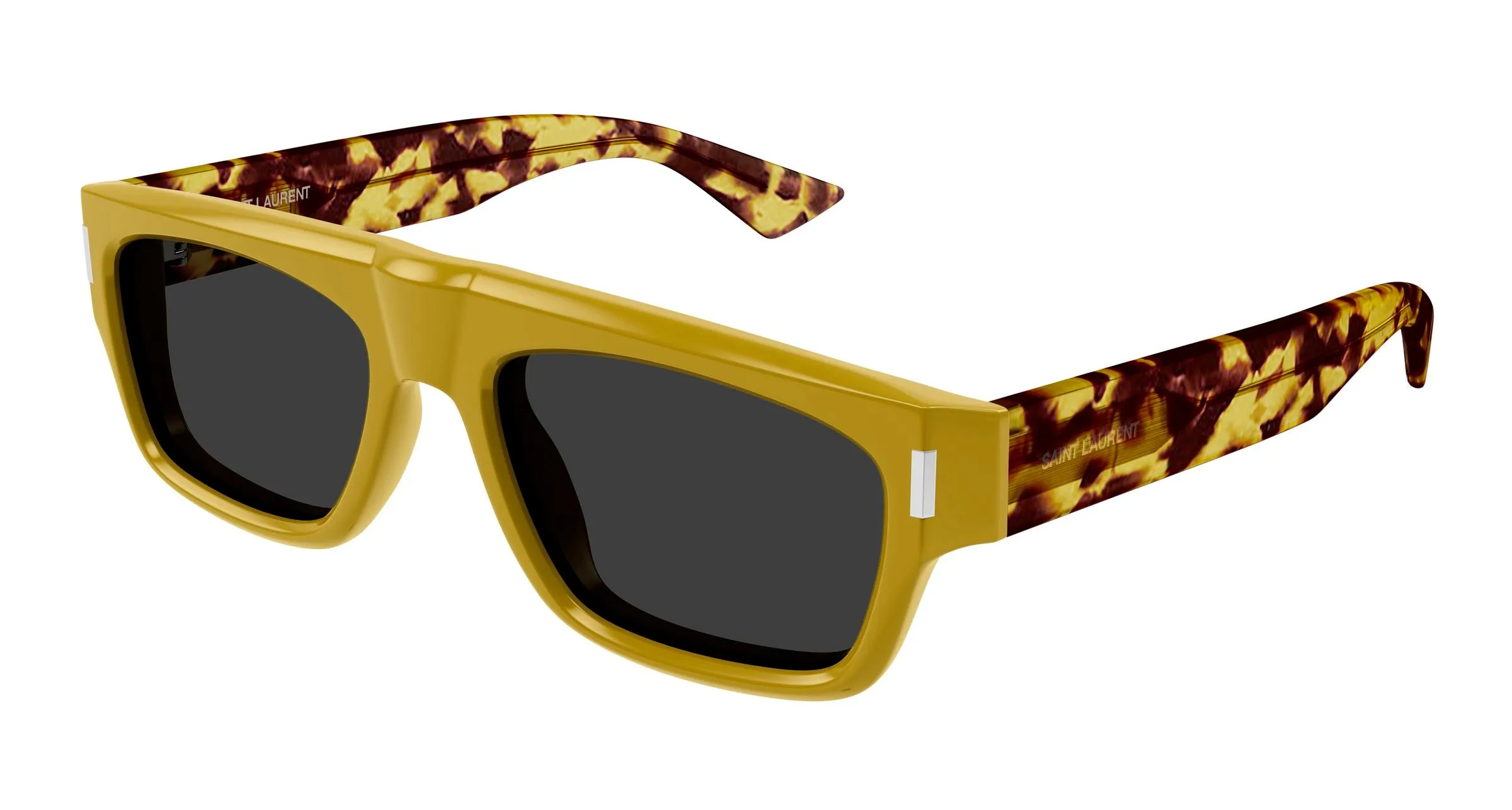 SAINT LAURENT SL 762 004 Occhiali da sole Acetato Giallo Grigio Squadrata - immagine 1