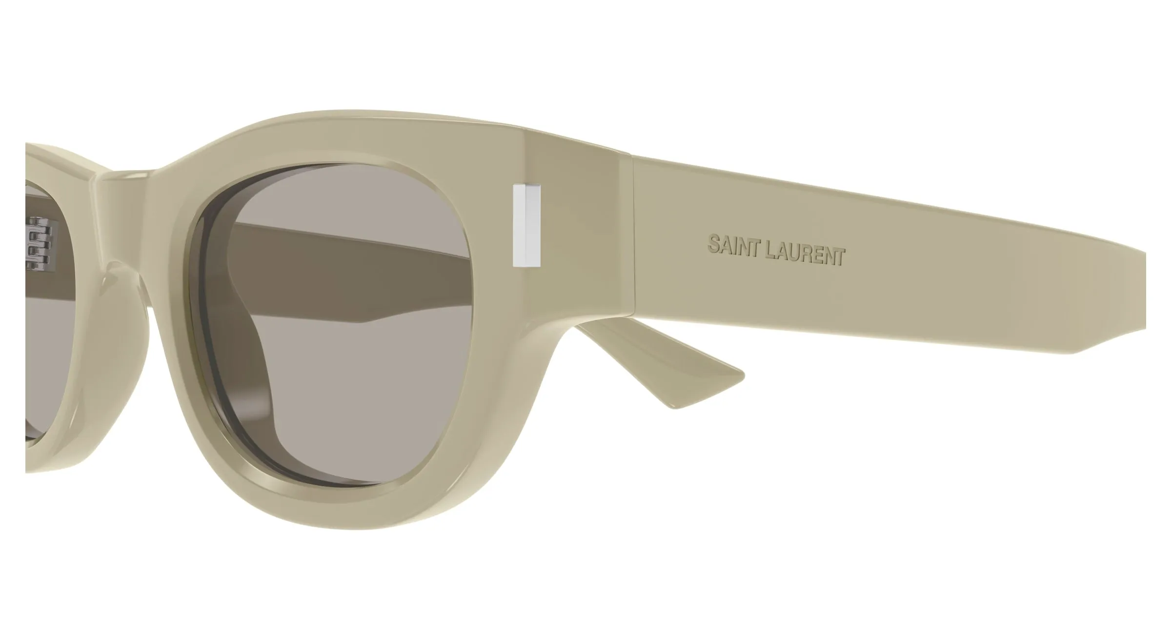 SAINT LAURENT SL 761 003 Occhiali da sole Acetato Verde Grigio Rotonda - immagine 3