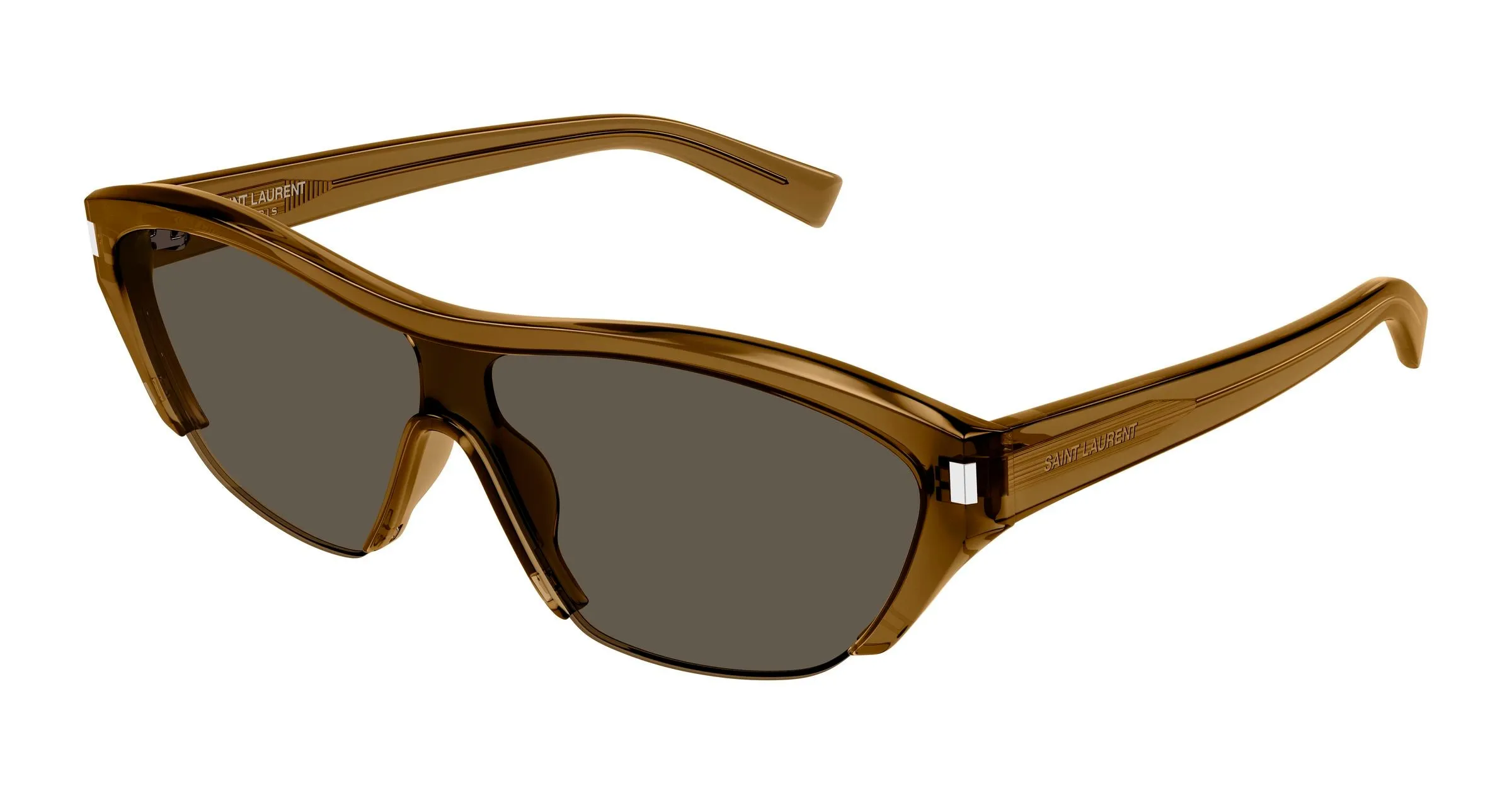 SAINT LAURENT SL 704 004 Occhiali da sole Acetato Marrone Marrone Maschera - immagine 1