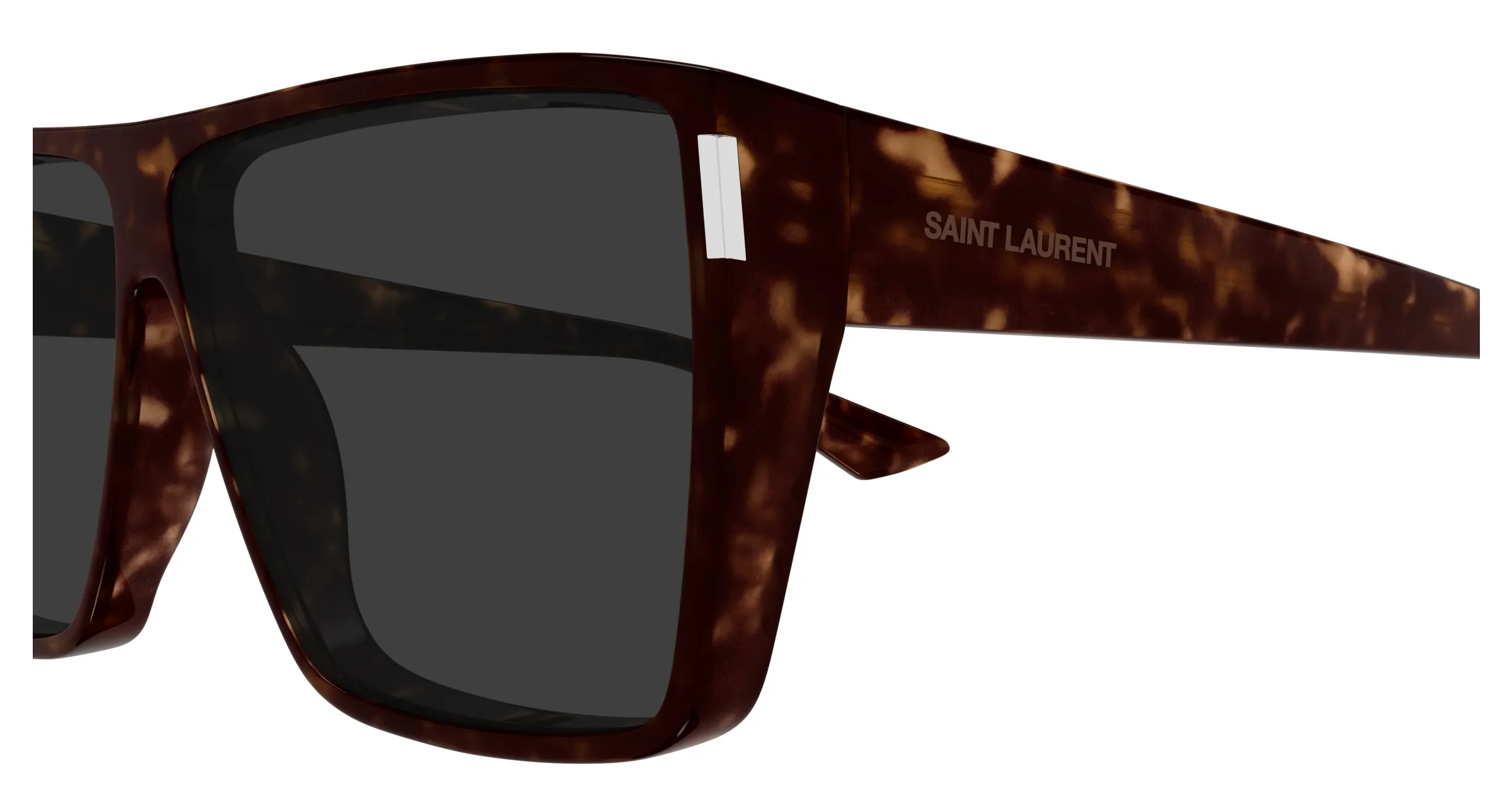 SAINT LAURENT SL 756 002 Occhiali da sole Bio-iniettato Havana Grigio Squadrata - immagine 3