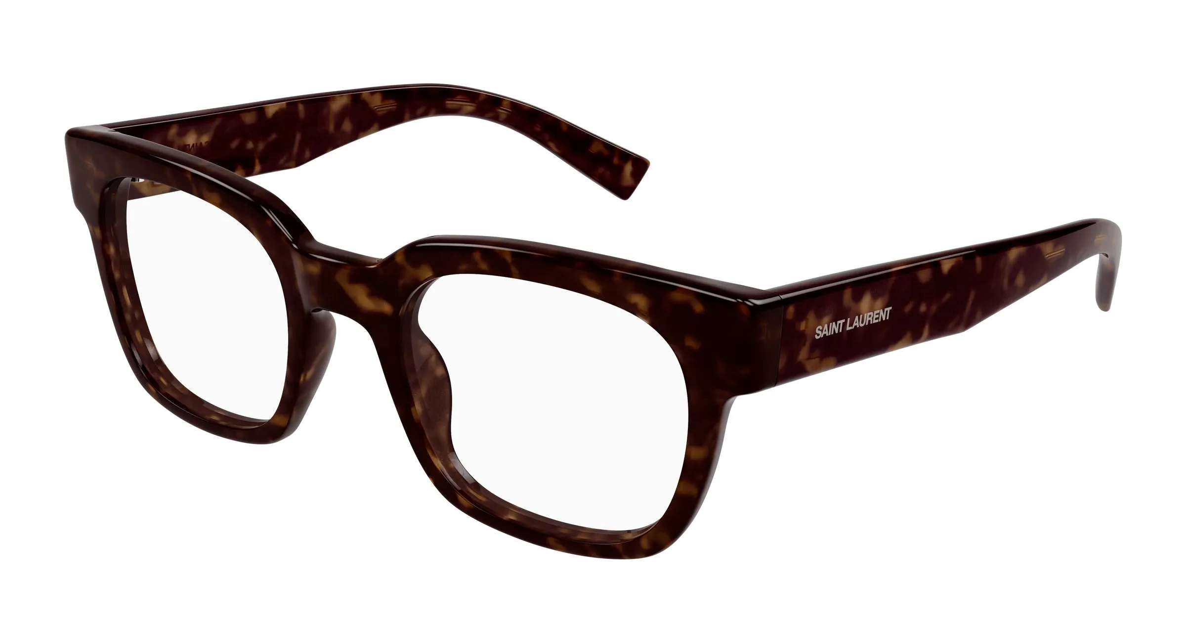 SAINT LAURENT SL 805 002 Montature da vista Acetato Havana Trasparente Rotonda - immagine 1