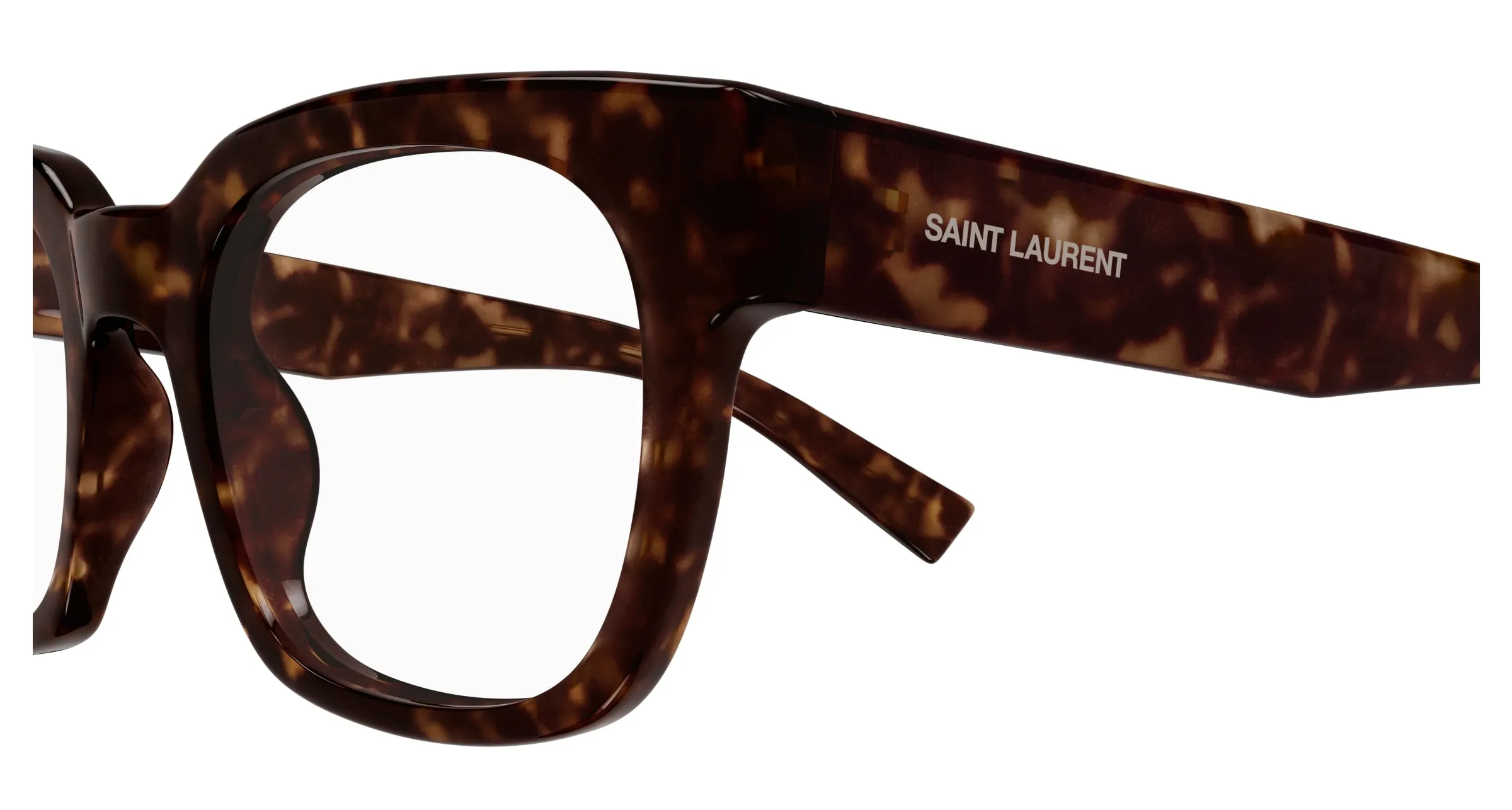 SAINT LAURENT SL 805 002 Montature da vista Acetato Havana Trasparente Rotonda - immagine 3