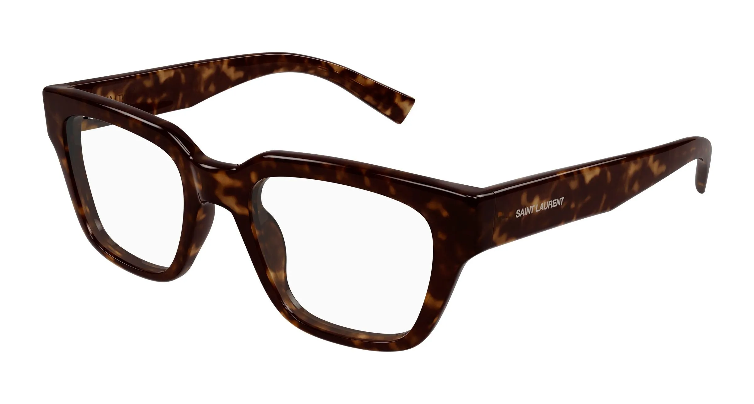 SAINT LAURENT SL 804 002 Montature da vista Acetato Havana Trasparente Squadrata - immagine 1