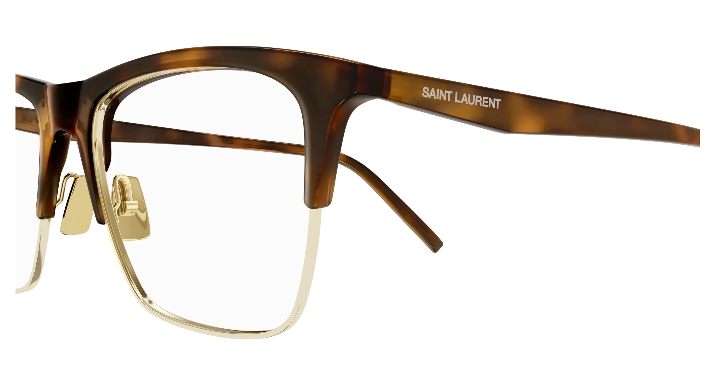 SAINT LAURENT SL 786 001 Montature da vista Bio-iniettato Havana Trasparente Squadrata ["Antiriflesso"] - immagine 3