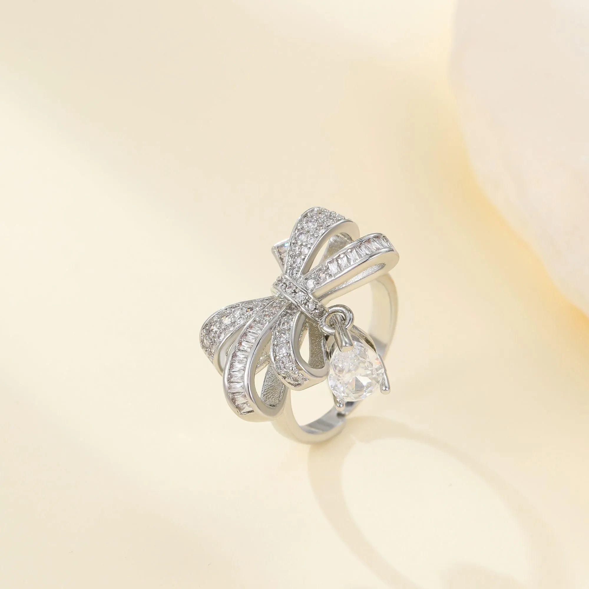 Joo&Rind Anello Regolabile Donna Oro 14K con Zirconi - Anelli Aperto Elegante - Gioielli Donna Regalo Compleanno Amica - immagine 5