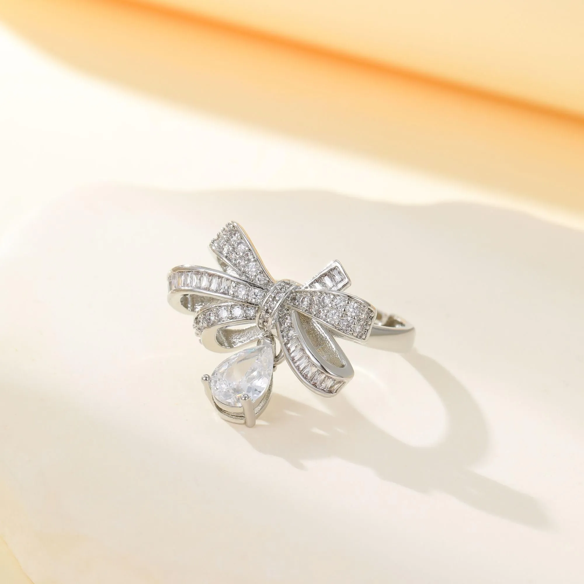 Joo&Rind Anello Regolabile Donna Oro 14K con Zirconi - Anelli Aperto Elegante - Gioielli Donna Regalo Compleanno Amica - immagine 6