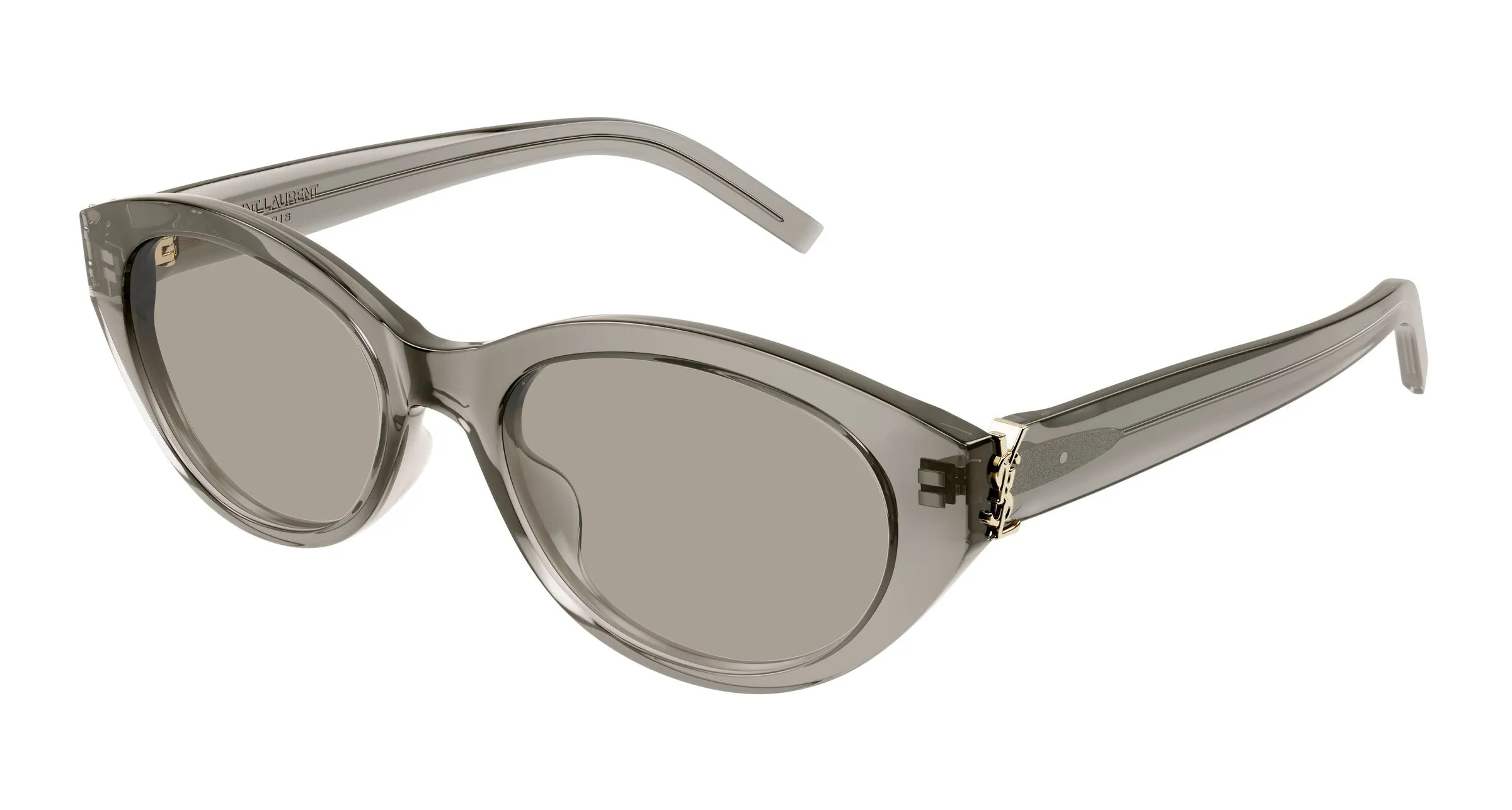 SAINT LAURENT SL M148 004 Occhiali da sole Acetato Marrone Grigio Rotonda - immagine 1
