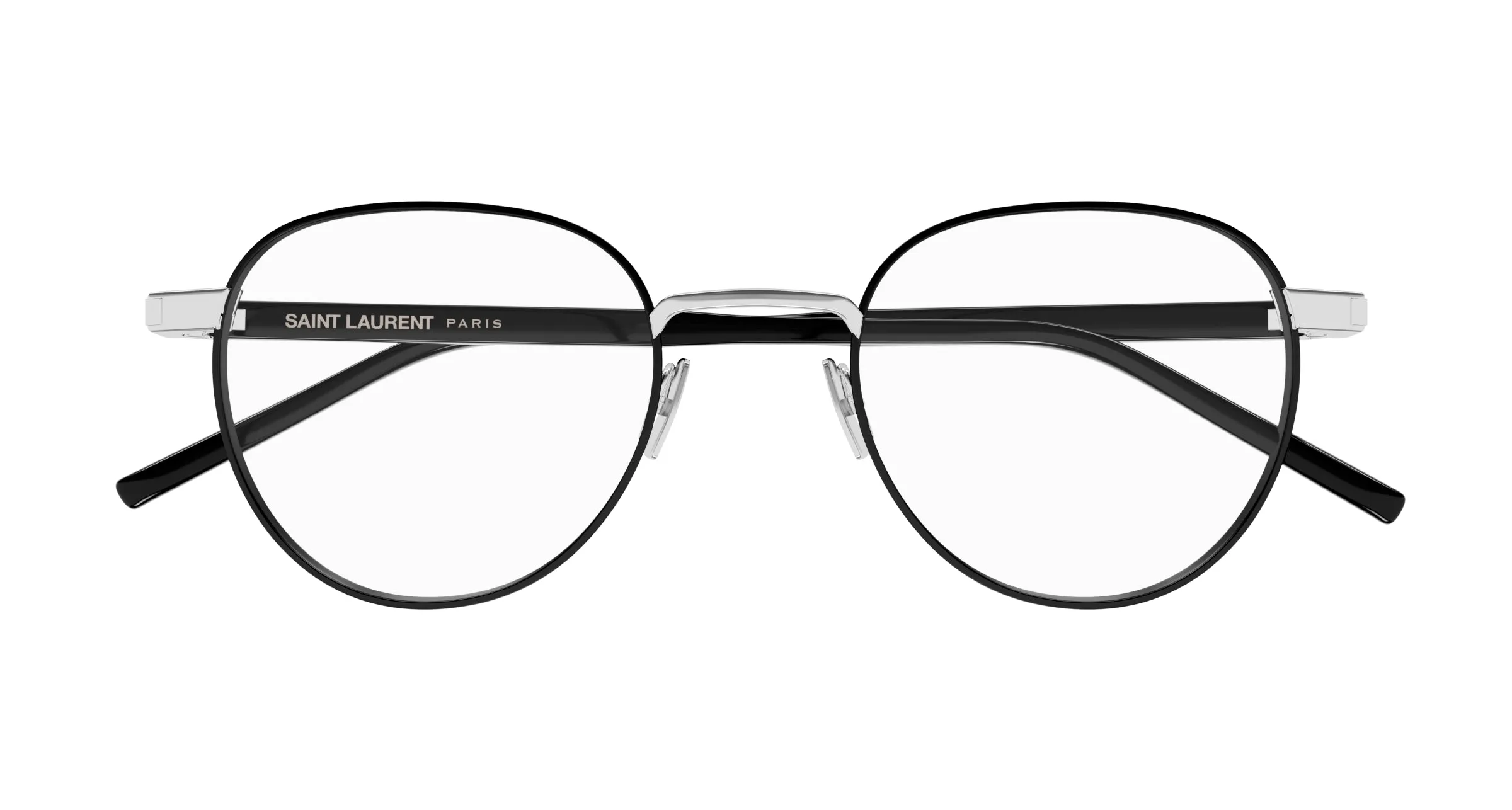 SAINT LAURENT SL 781 003 Montature da vista Metallo Argento Trasparente Rotonda - immagine 2