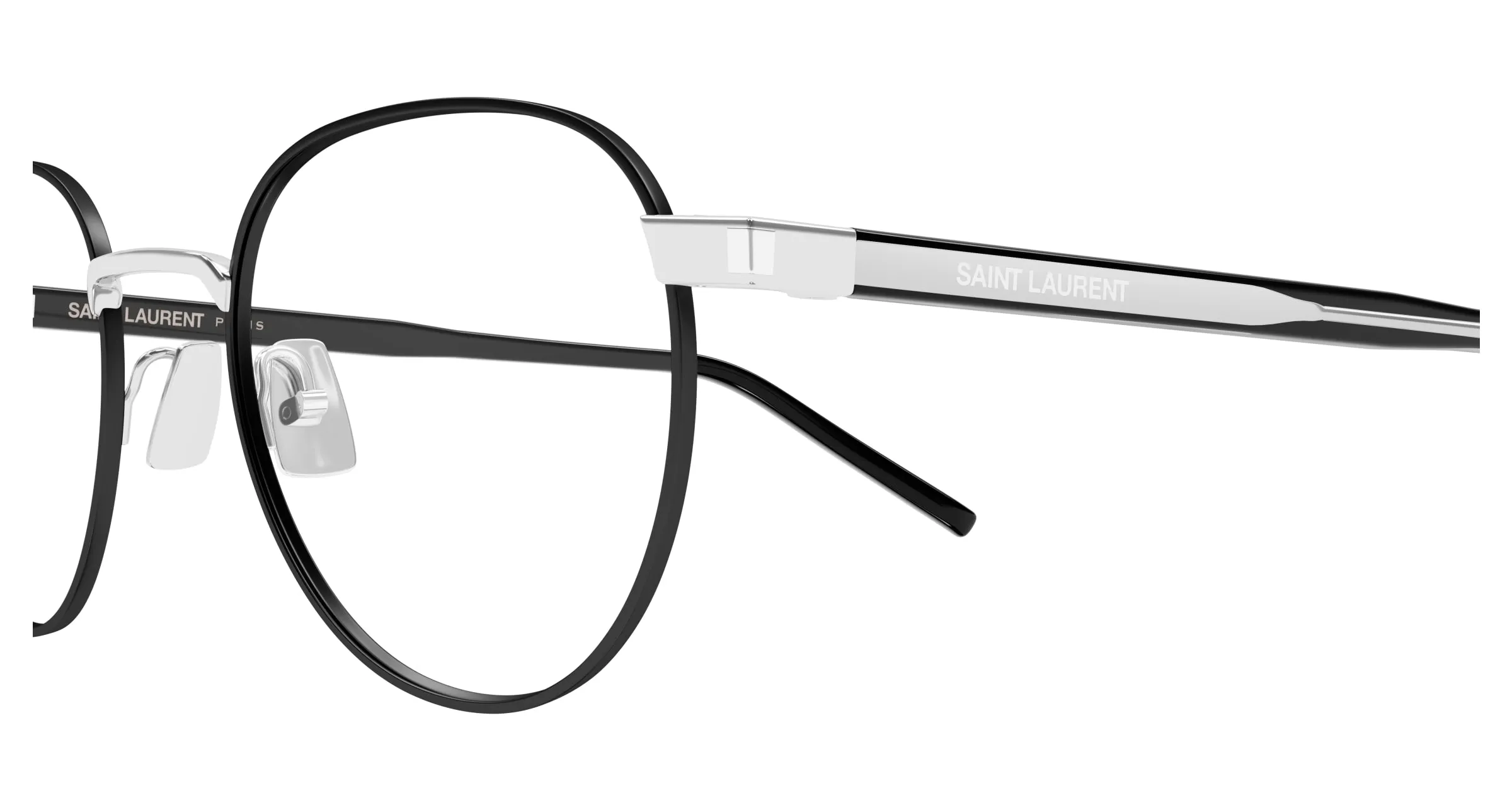 SAINT LAURENT SL 781 003 Montature da vista Metallo Argento Trasparente Rotonda - immagine 3
