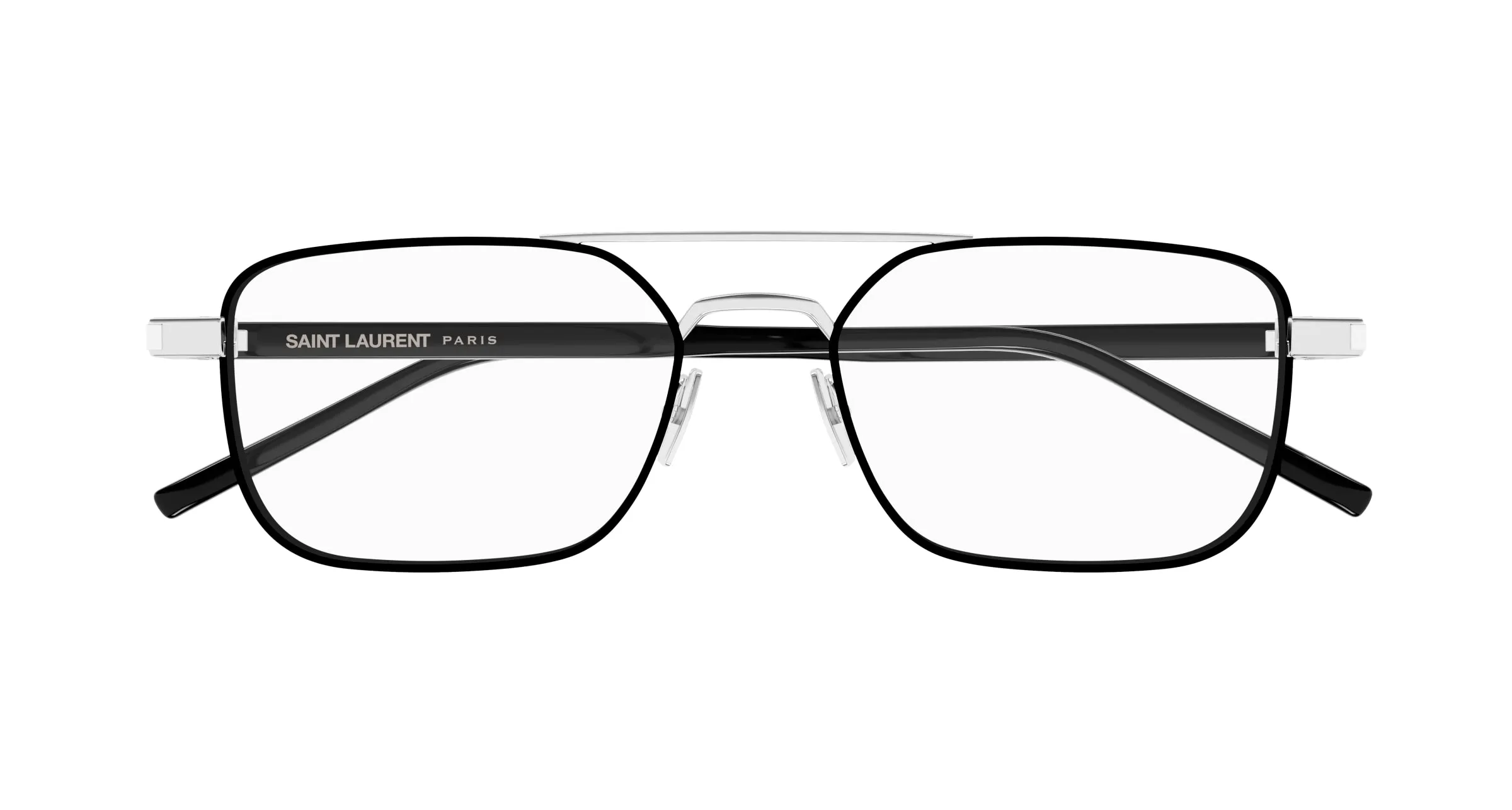 SAINT LAURENT SL 780 003 Montature da vista Metallo Argento Trasparente Squadrata ["Antiriflesso"] - immagine 2