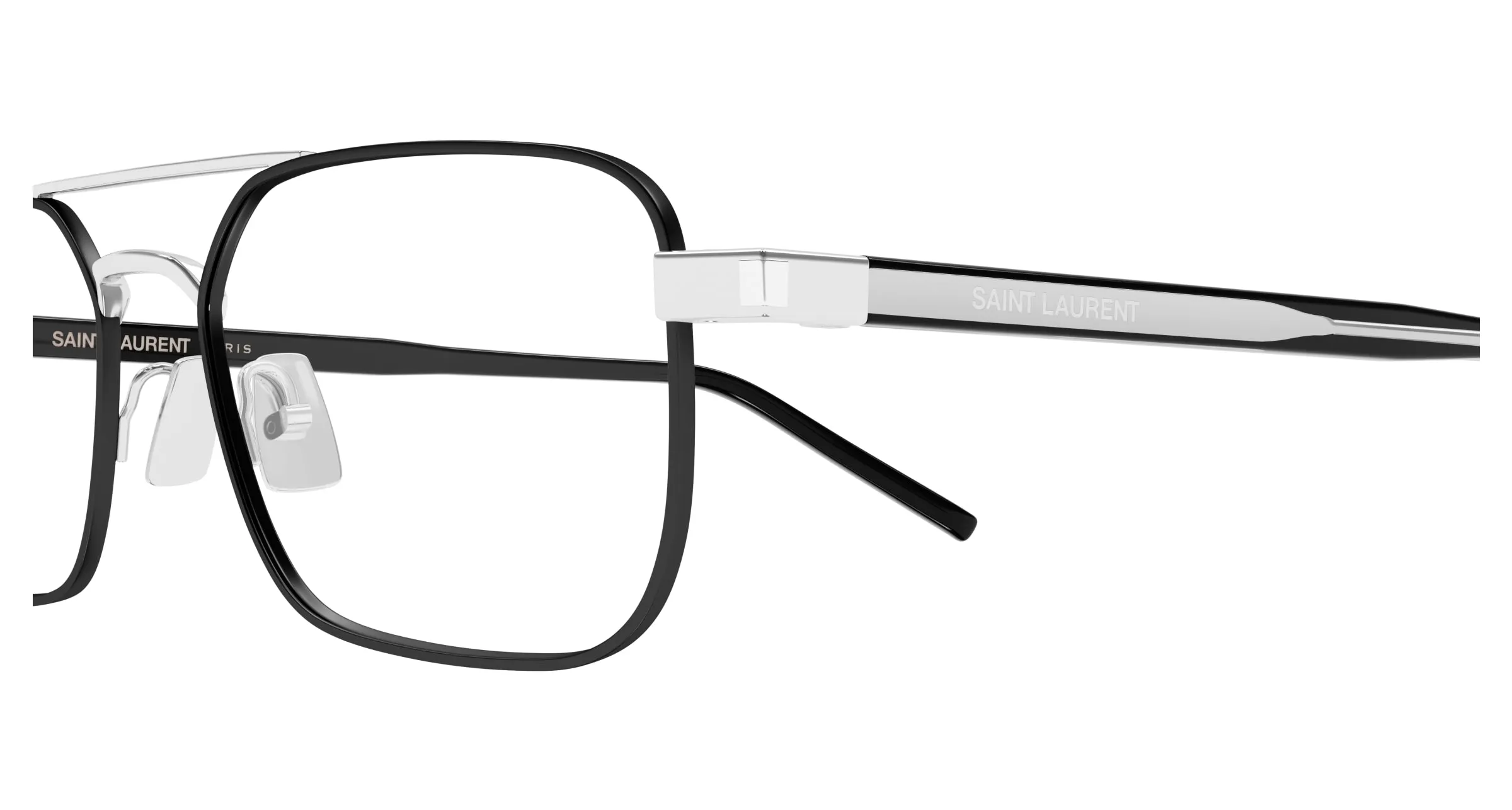 SAINT LAURENT SL 780 003 Montature da vista Metallo Argento Trasparente Squadrata ["Antiriflesso"] - immagine 3