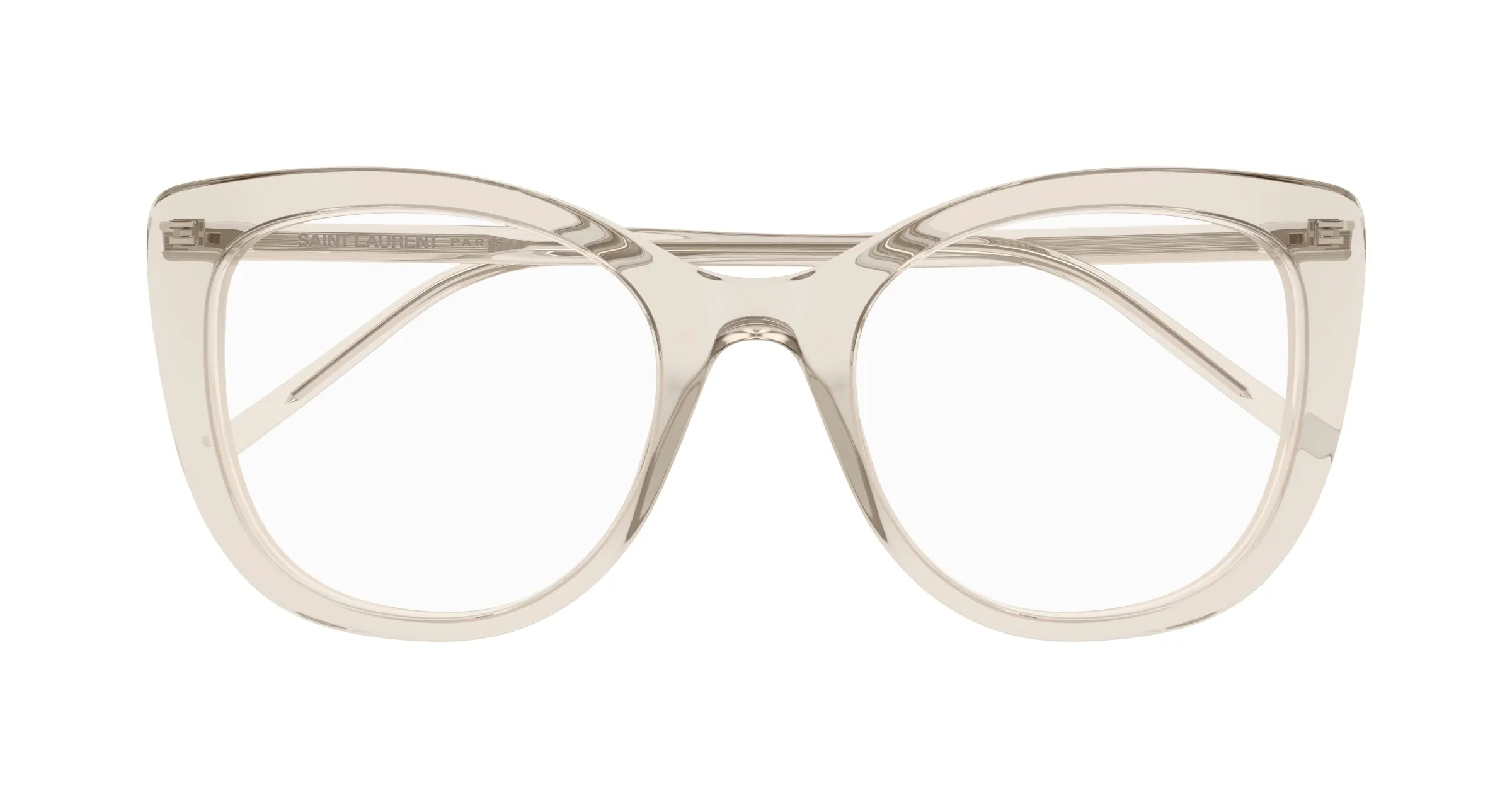SAINT LAURENT SL 778 004 Montature da vista Acetato Beige Trasparente Cat Eye ["Antiriflesso"] - immagine 2